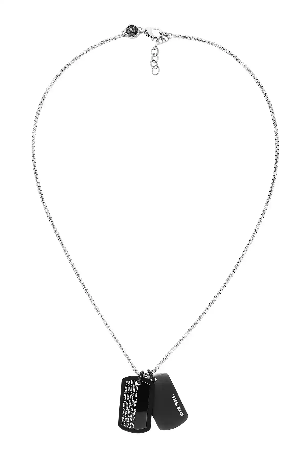 Black Diesel Double Dogtags Black Necklace Dx1287040
