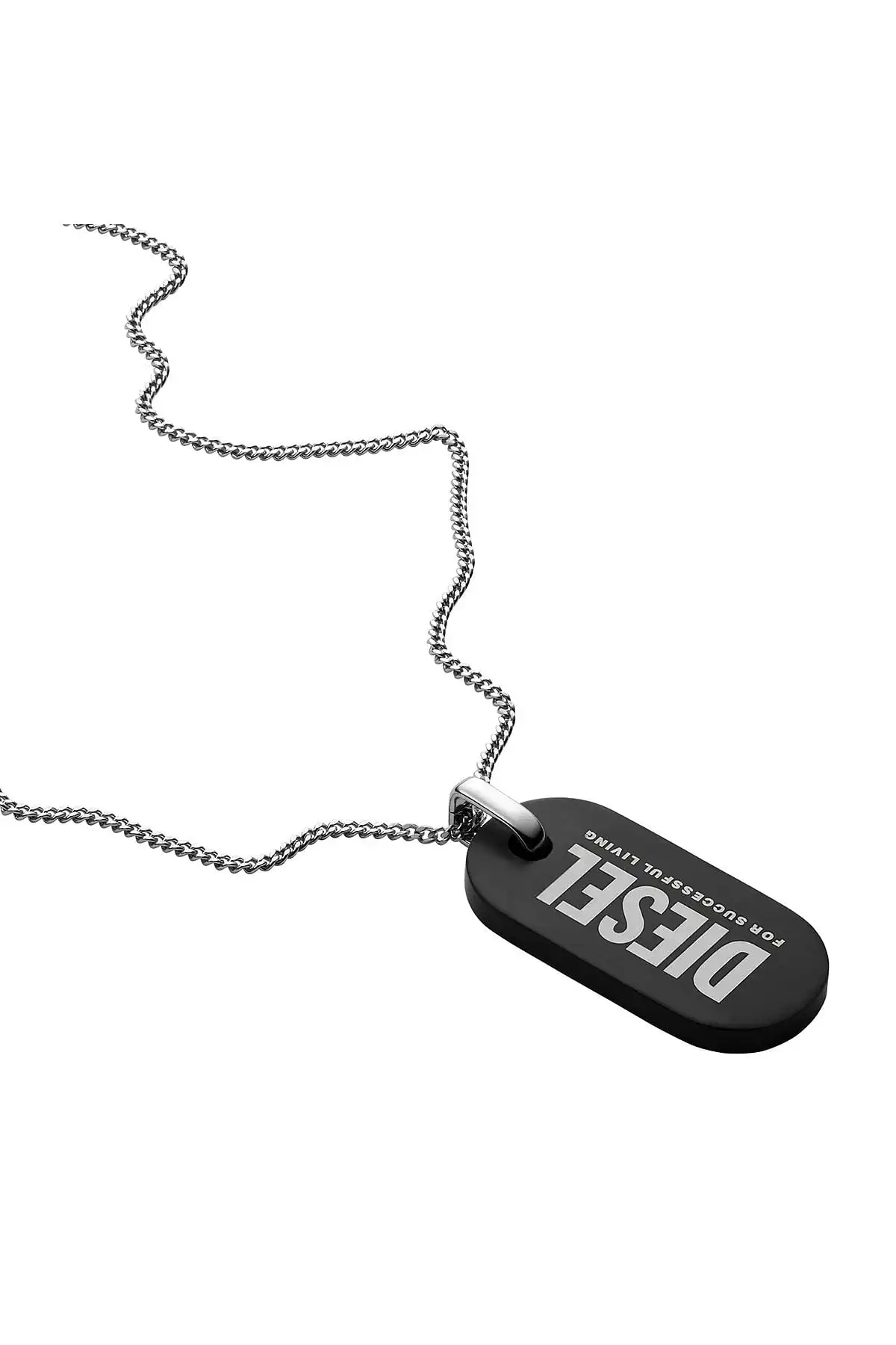 Black Diesel Single Dogtags Black Necklace Dx1349040