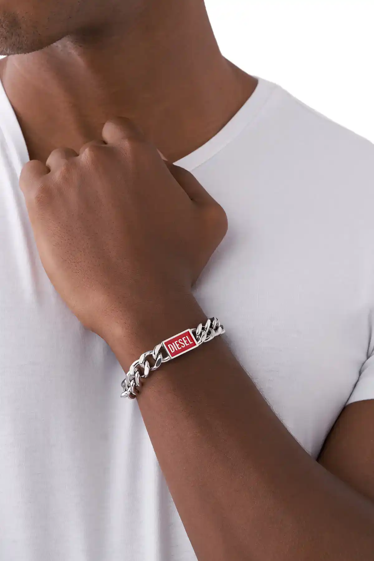 Silver Diesel Steel Silver Bracelet Dx1371040
