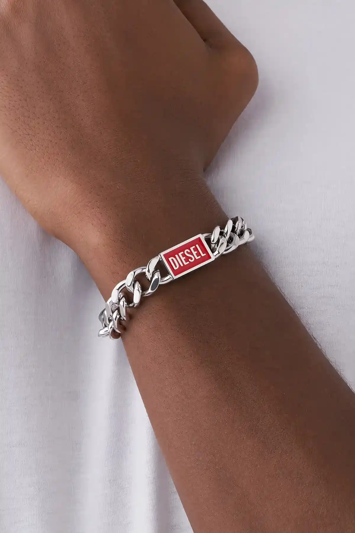 Silver Diesel Steel Silver Bracelet Dx1371040