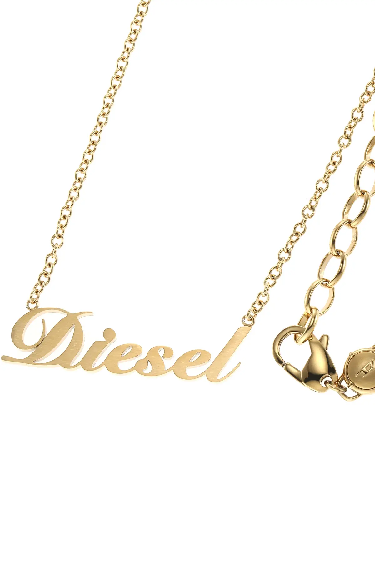 Gold Diesel Steel Gold Necklace Dx1372710