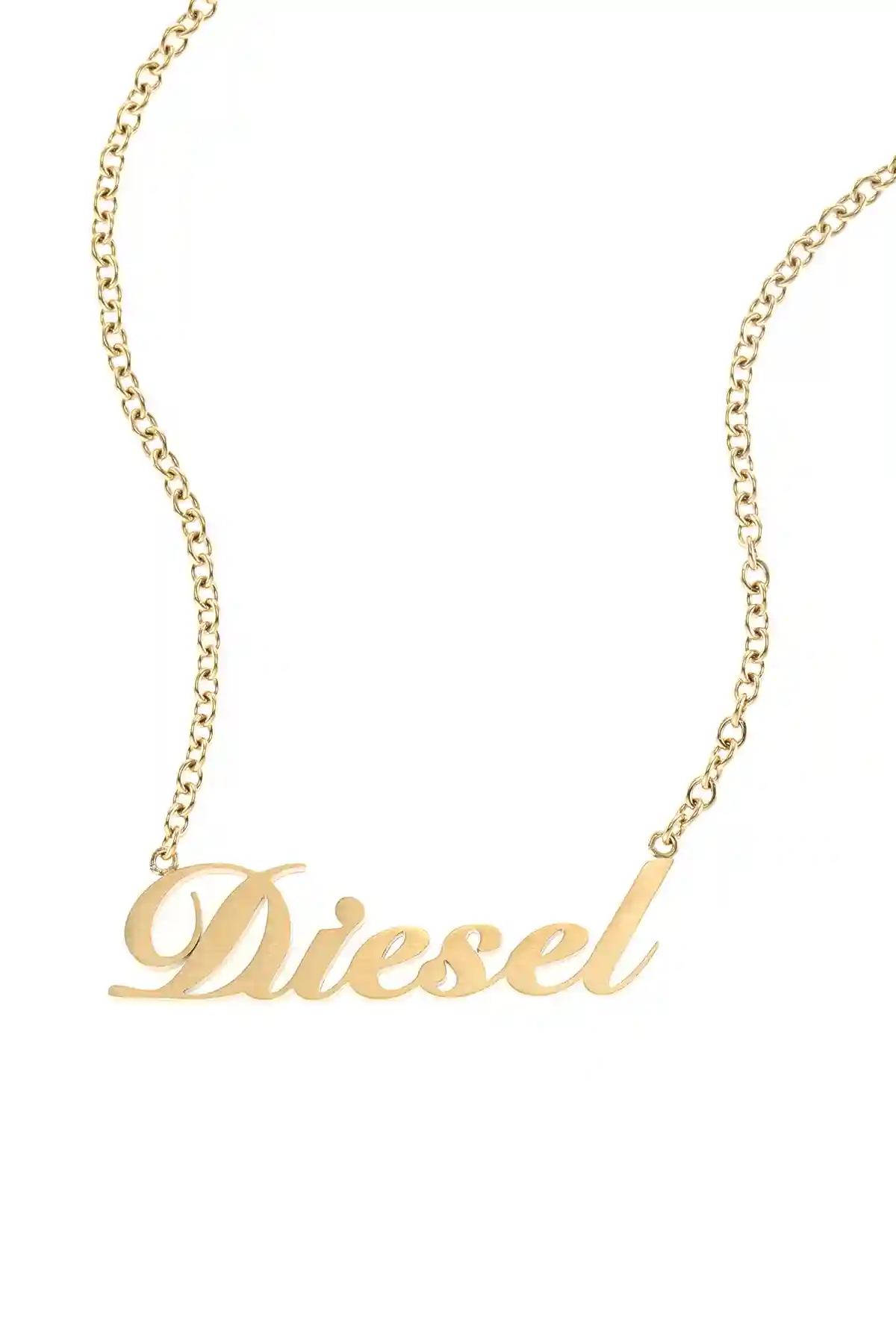 Gold Diesel Steel Gold Necklace Dx1372710