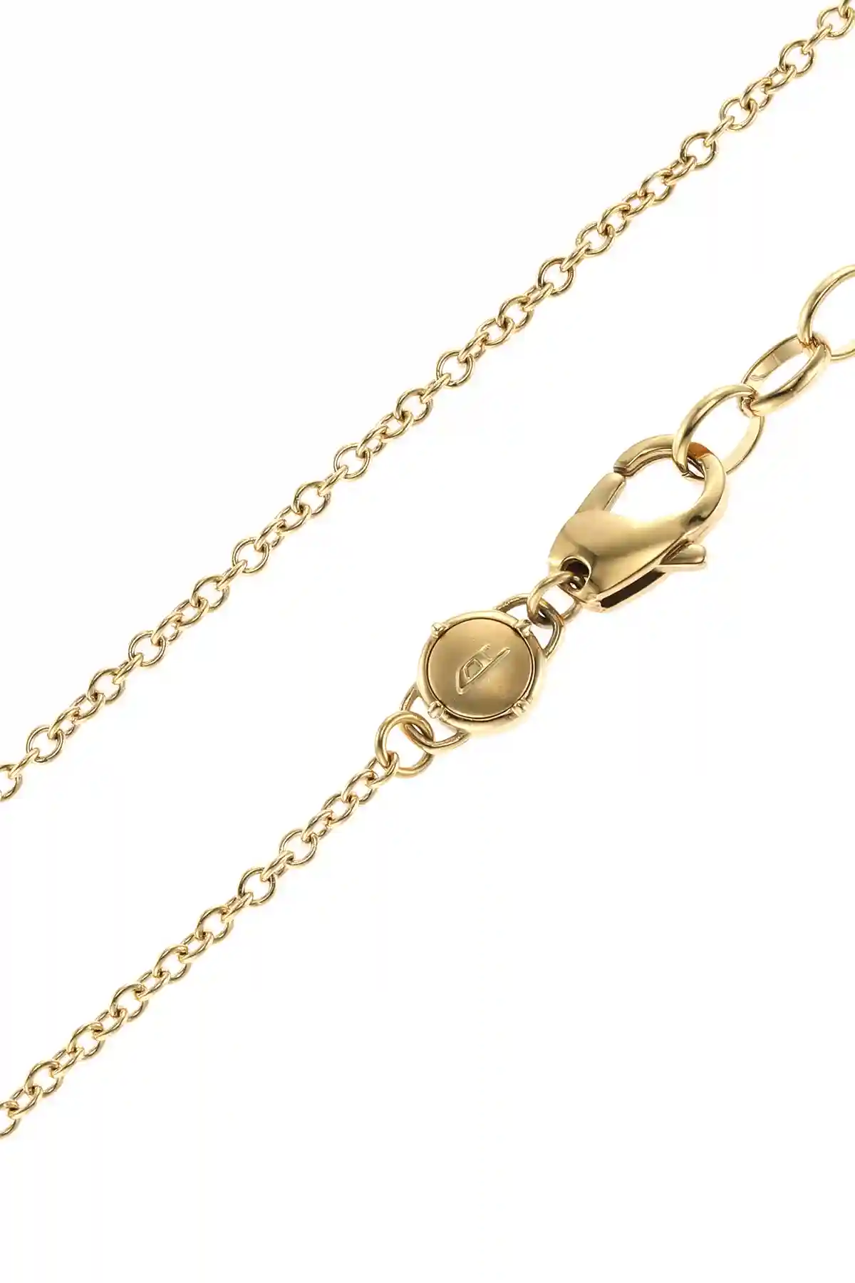 Gold Diesel Steel Gold Necklace Dx1372710