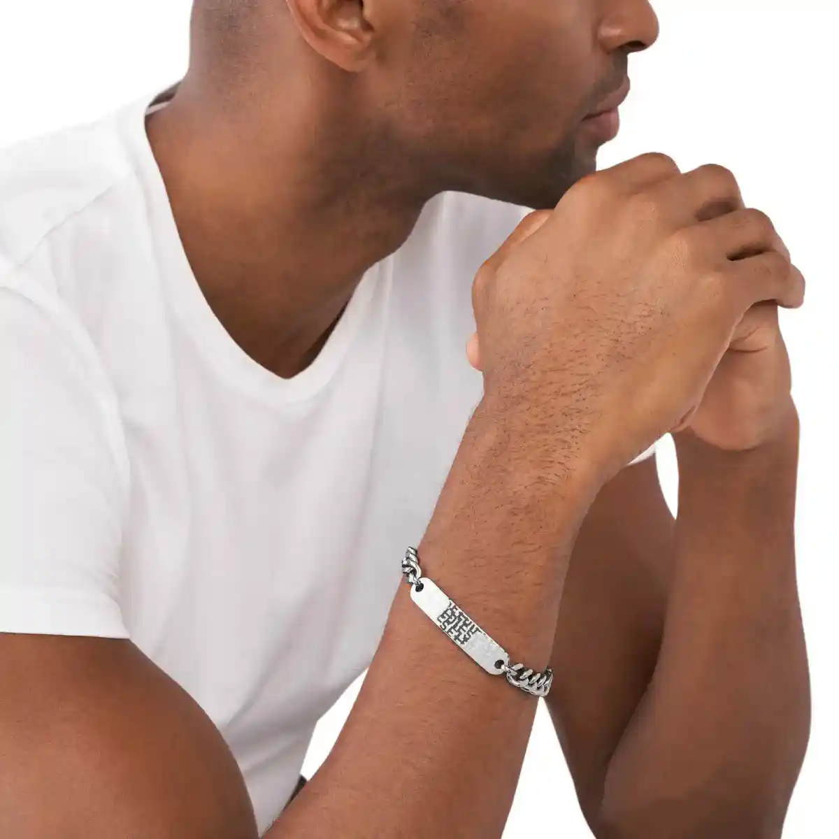 Silver Diesel Stackables Silver Bracelet Dx1429931