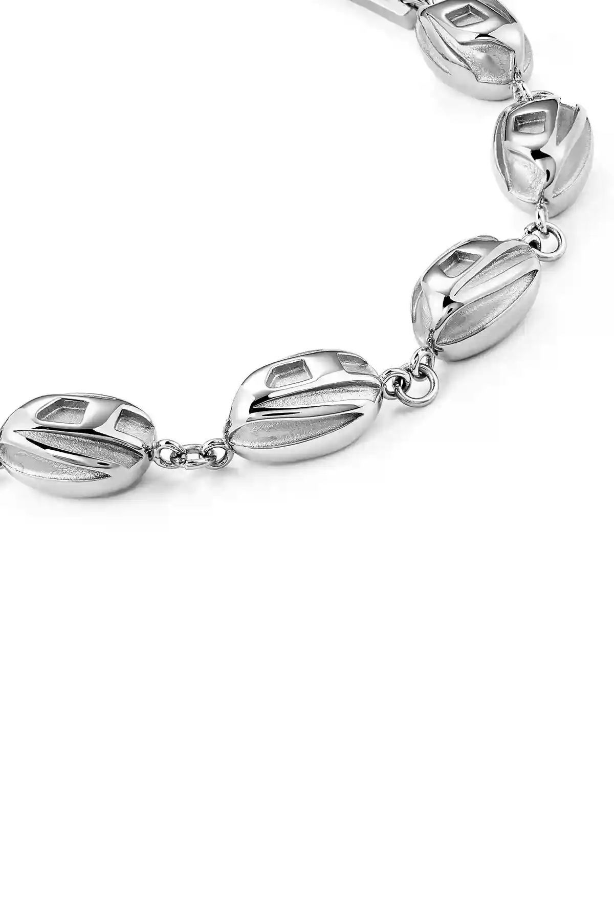 Silver Diesel Steel Silver Bracelet Dx1483040