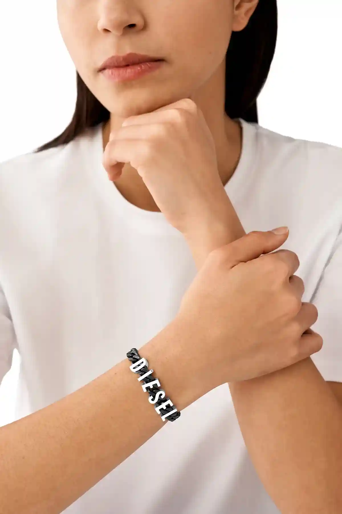 Grey Diesel Steel Gunmetal Bracelet Dx1486060