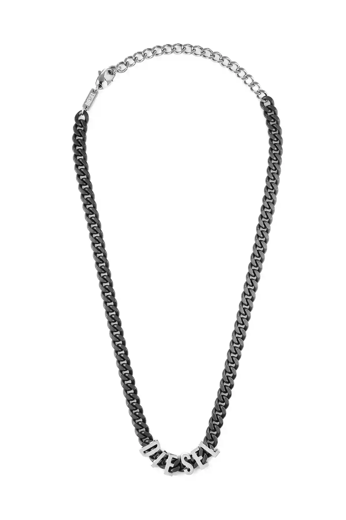 Grey Diesel Steel Gunmetal Necklace Dx1487060