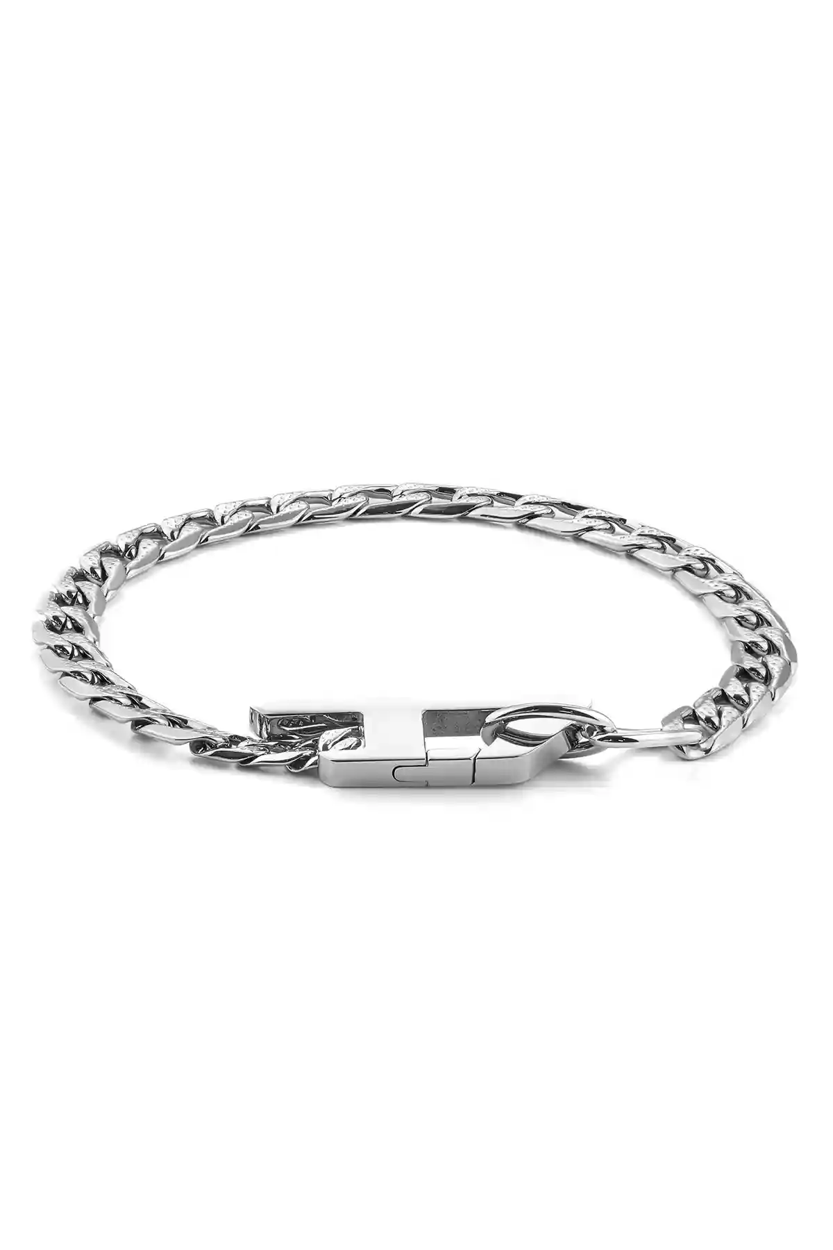 Silver Diesel Steel Silver Bracelet Dx1496040