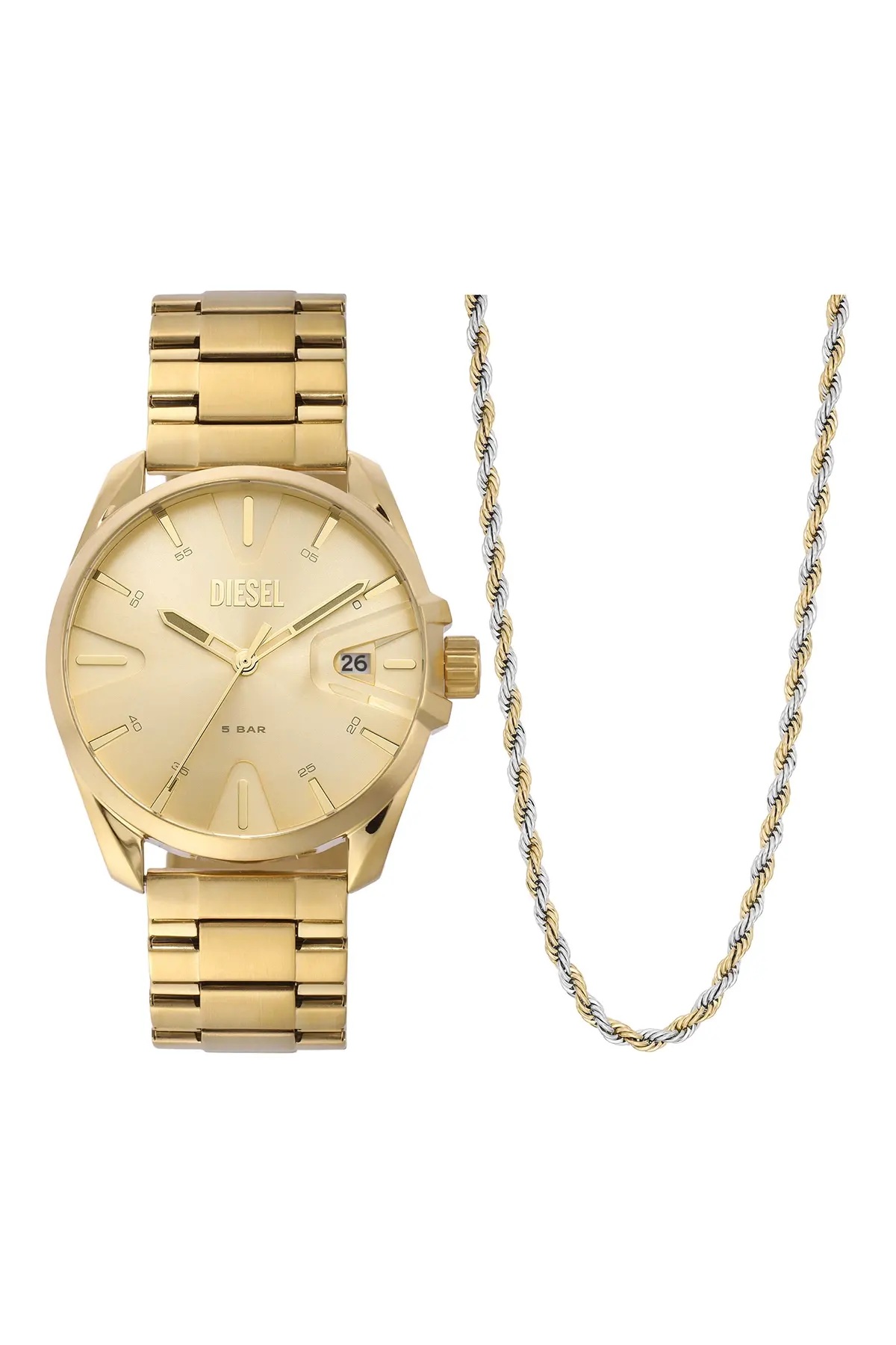 Gold Diesel Ms9 Gold Watch Set Dz2163Set