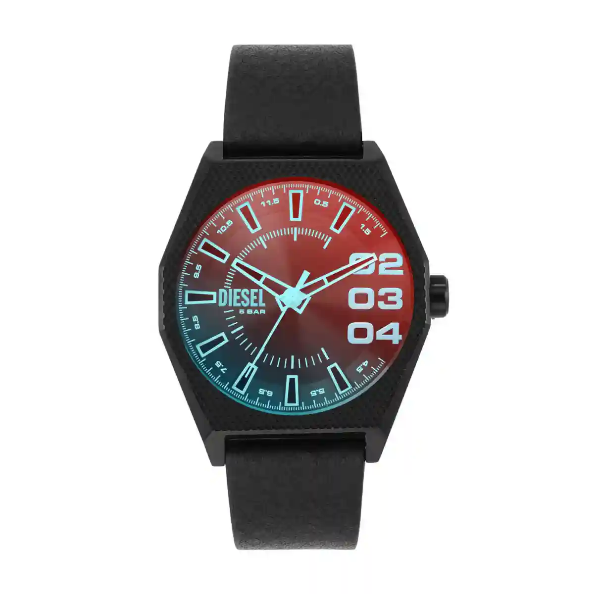 Black Scraper Black Leather Watch
