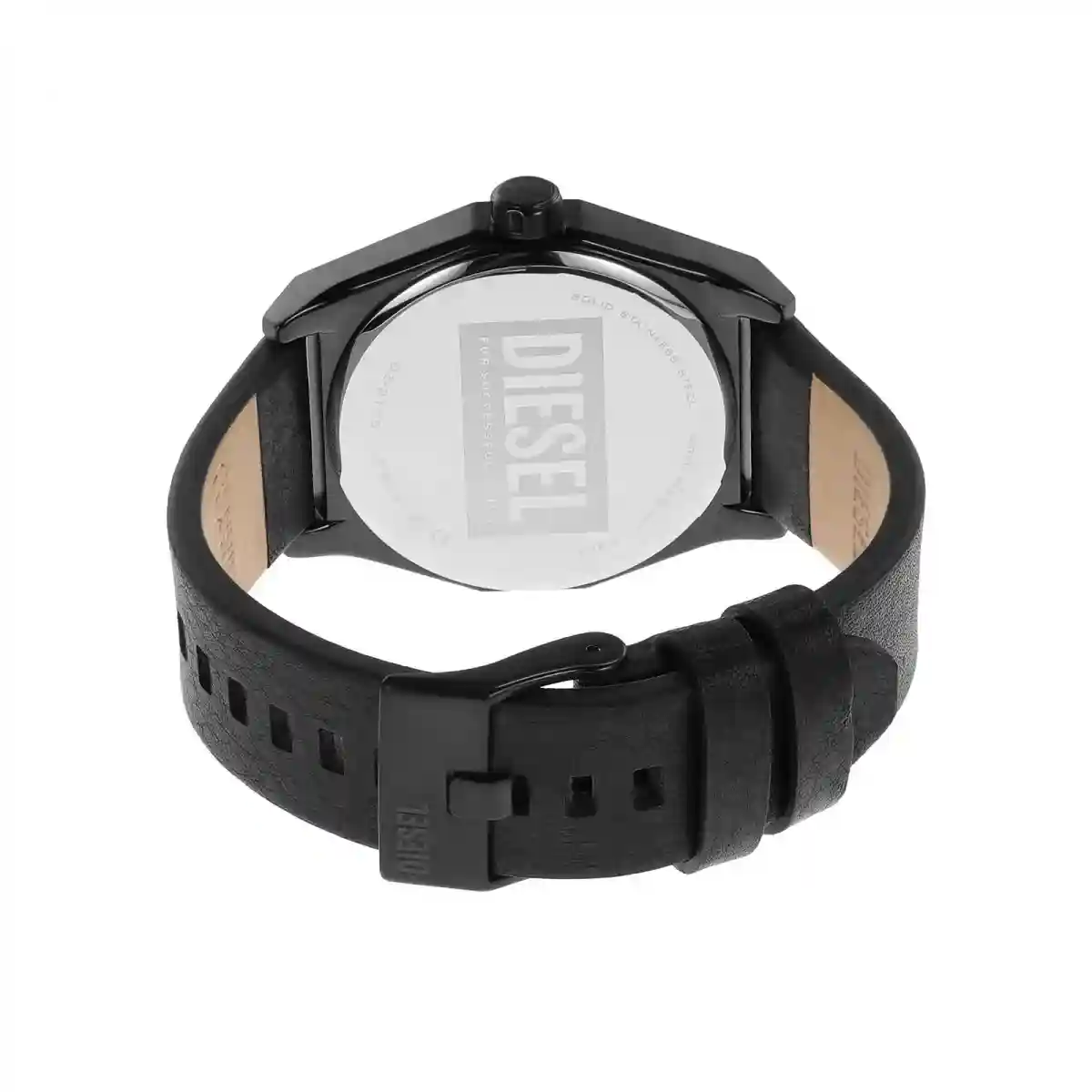 Black Scraper Black Leather Watch