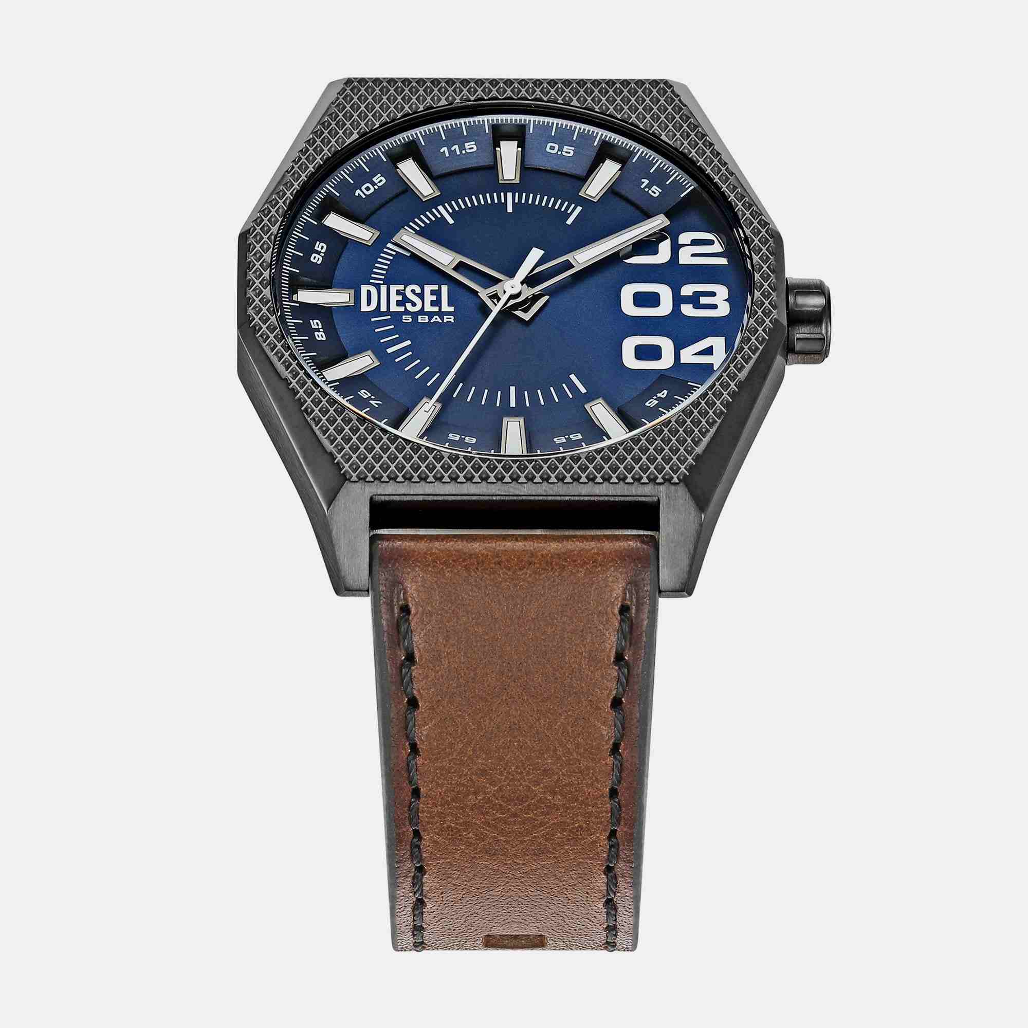 Scraper Men Quartz Blue Dial Analog Leather Watch DZ2189