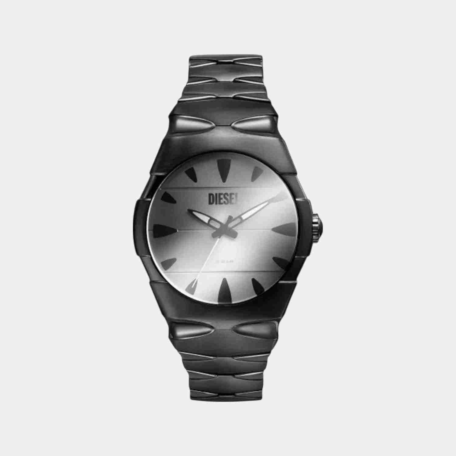 D-Sruptor Men Quartz Silver Dial Analog Stainless Steel Watch DZ2213