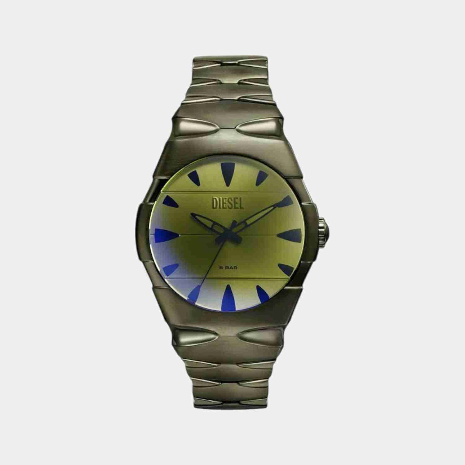 D-Sruptor Men Quartz Silver Dial Analog Stainless Steel Watch DZ2215