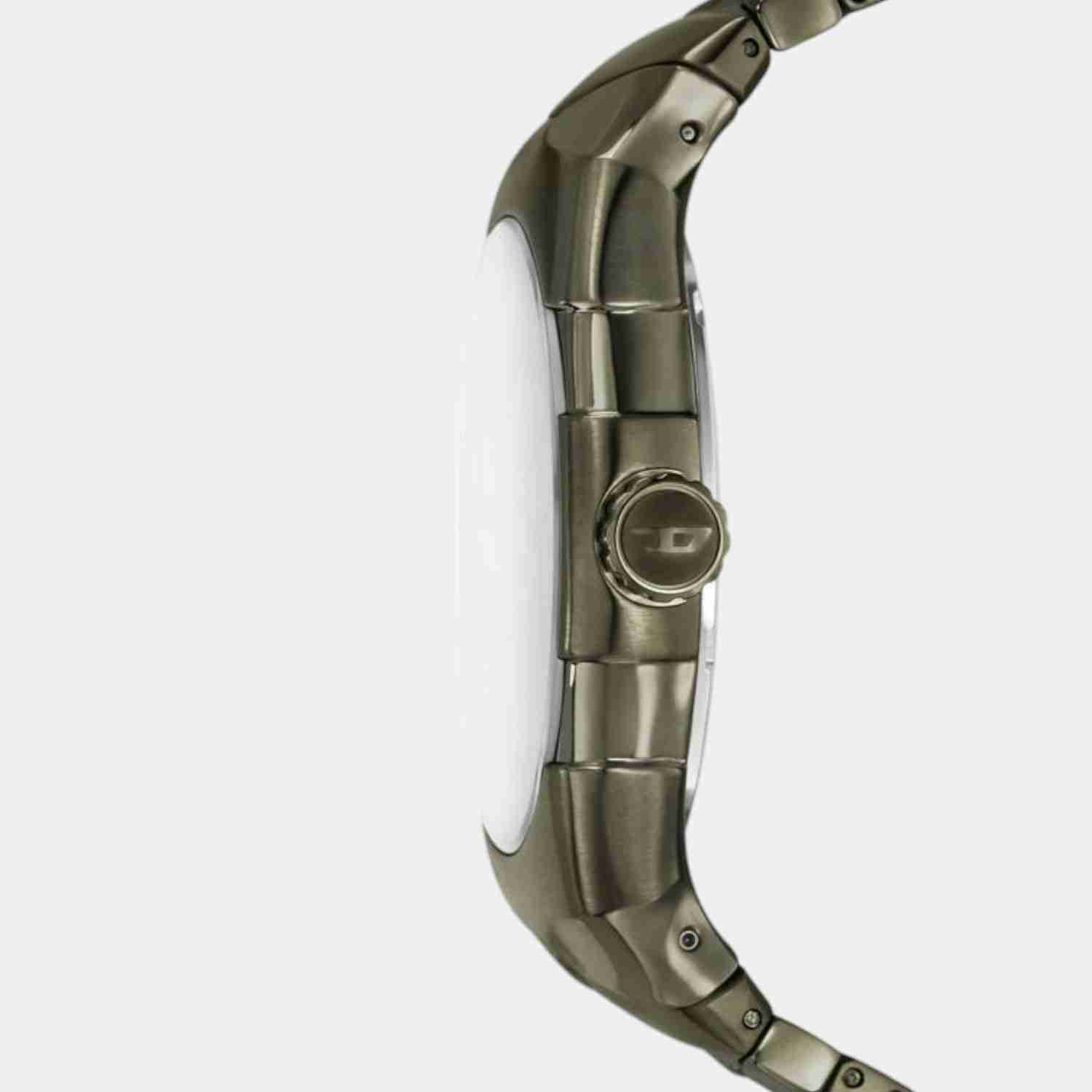 D-Sruptor Men Quartz Silver Dial Analog Stainless Steel Watch DZ2215