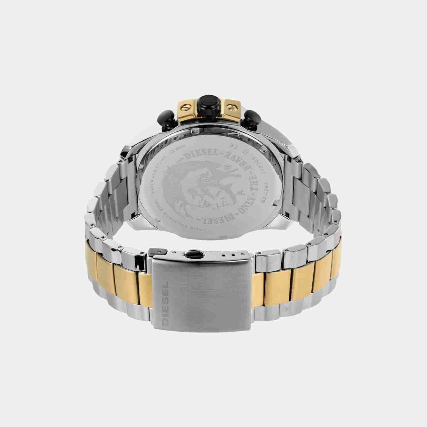 Mega Chief Men Quartz Black Dial Chronograph Stainless Steel Watch DZ4581