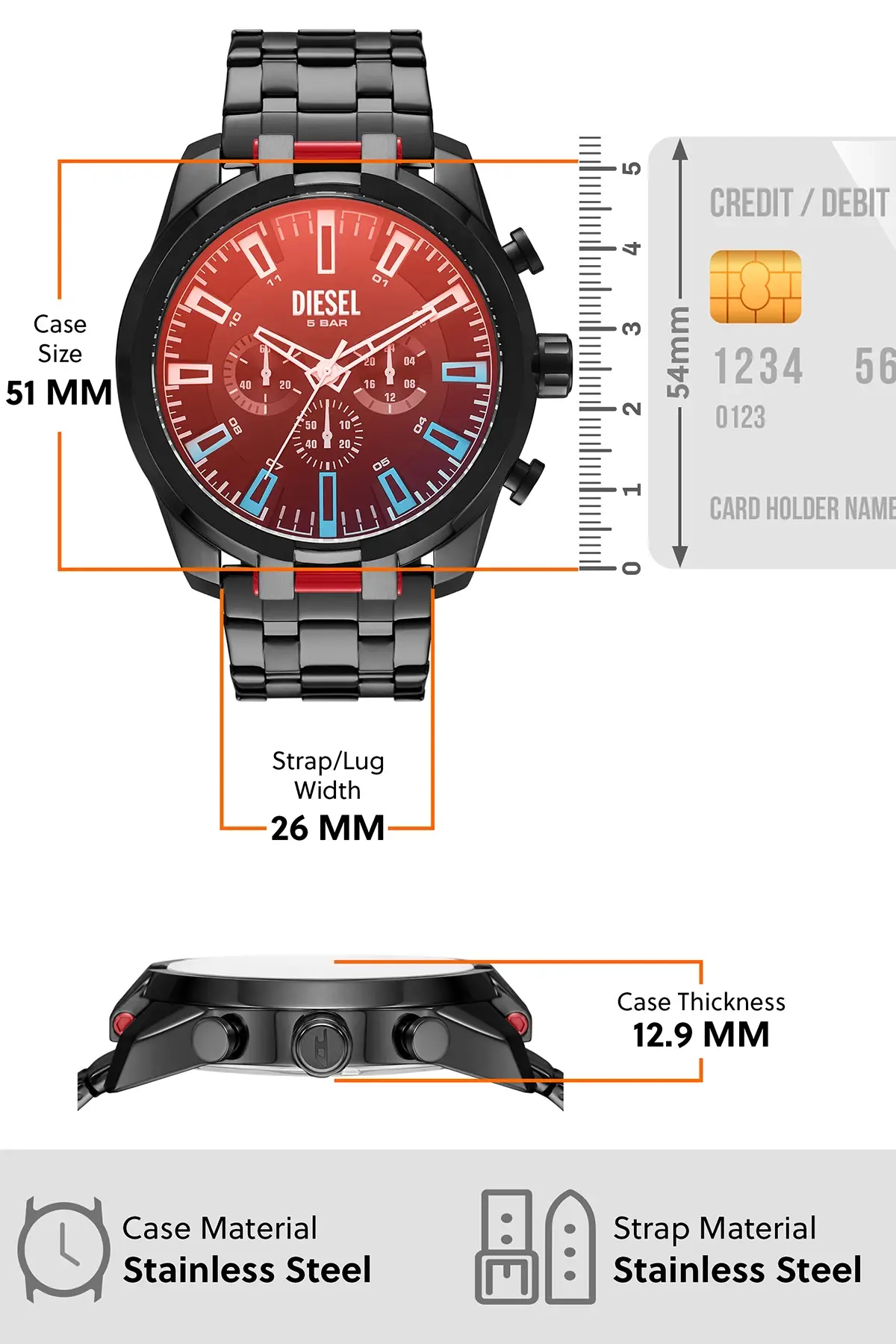 Black Dz4589I Watch