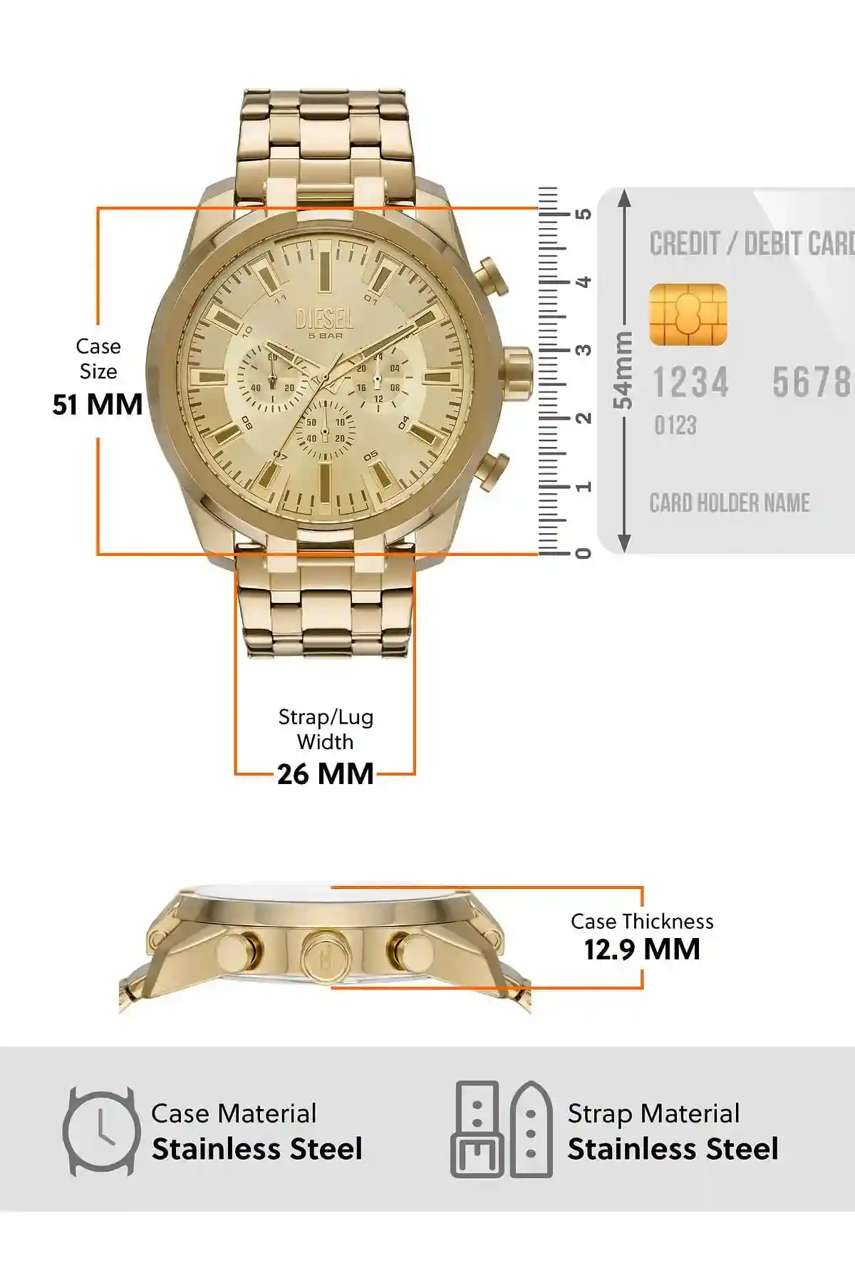 Gold Dz4590I Watch