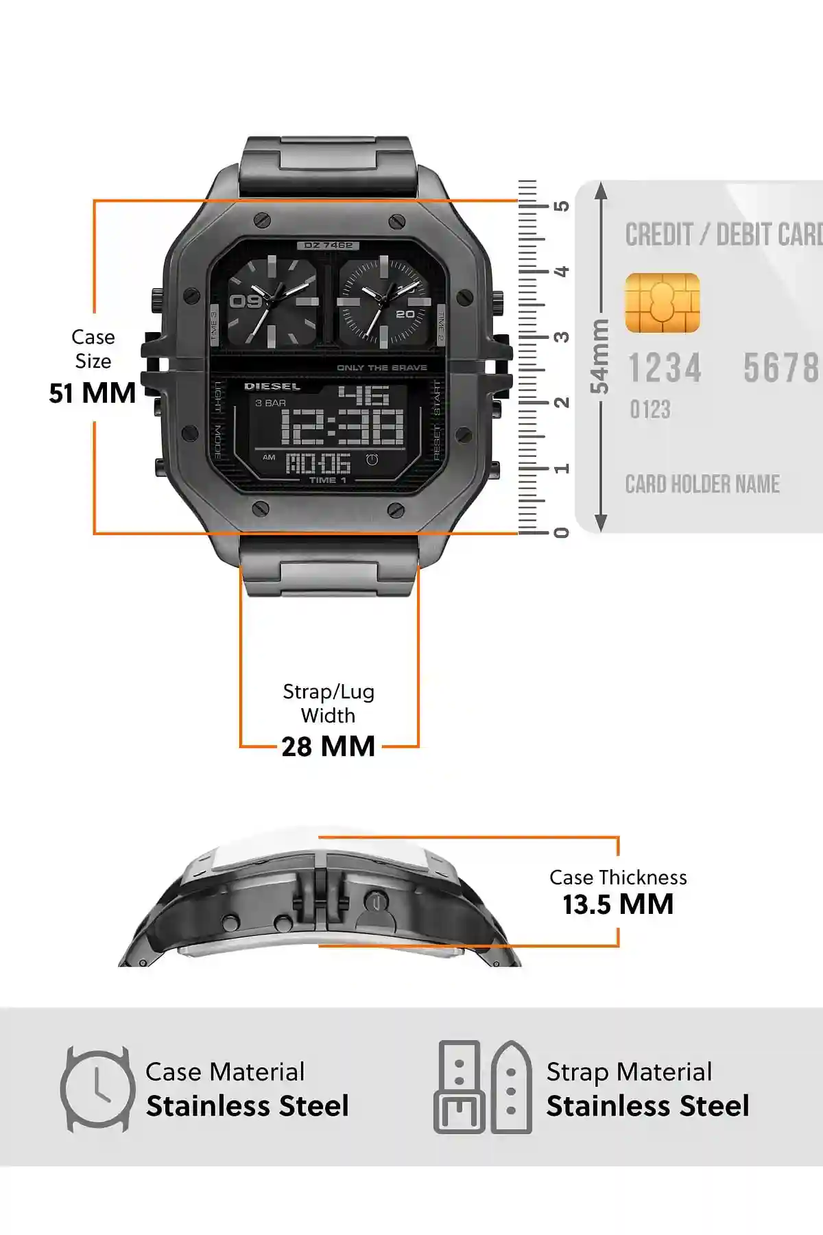 Black Dz7462 Watch