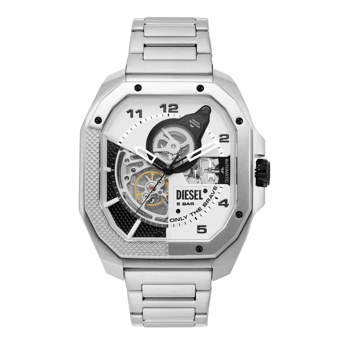 Multicolor Diesel Flayed Silver Watch Dz7470