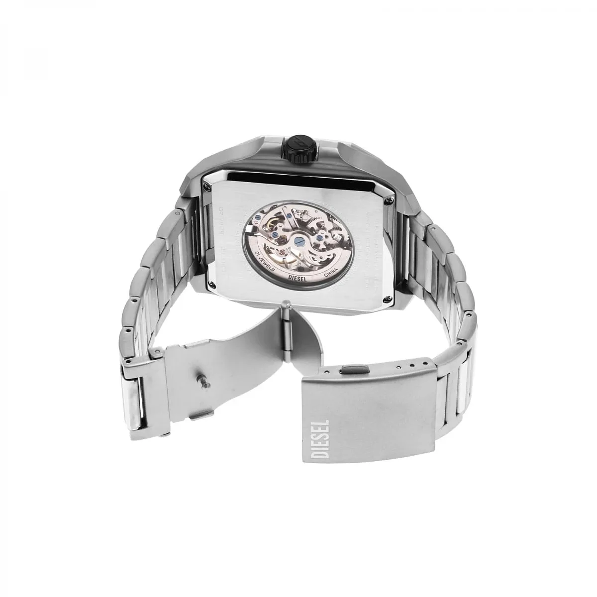 Multicolor Diesel Flayed Silver Watch Dz7470
