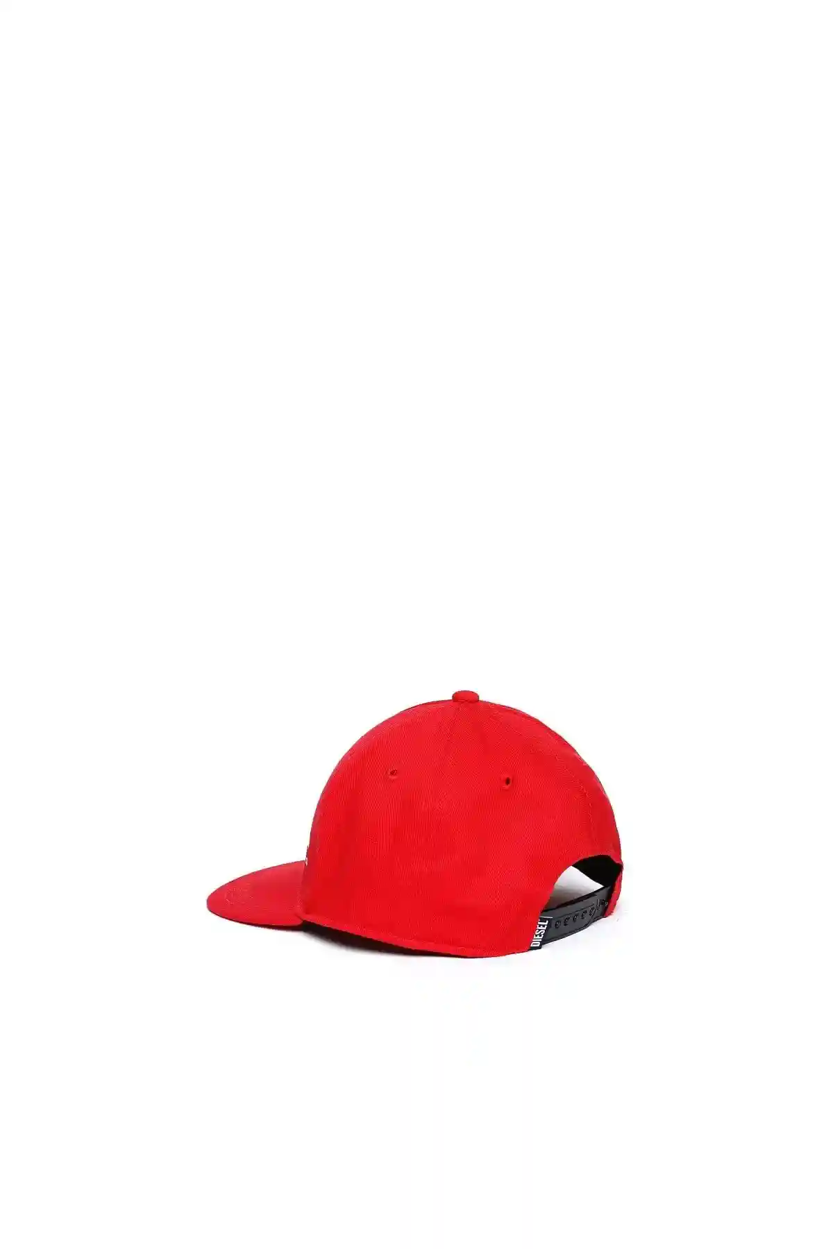 Red Baseball cap with logo and flat visor