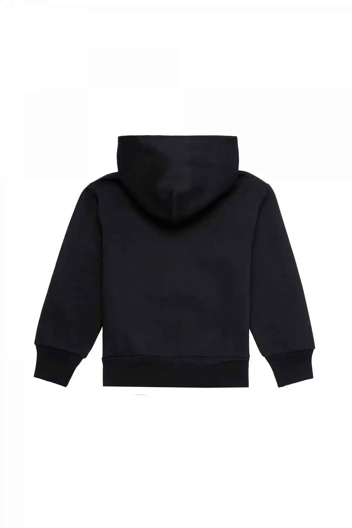 Black Zip-up sweatshirt with metallic logo print