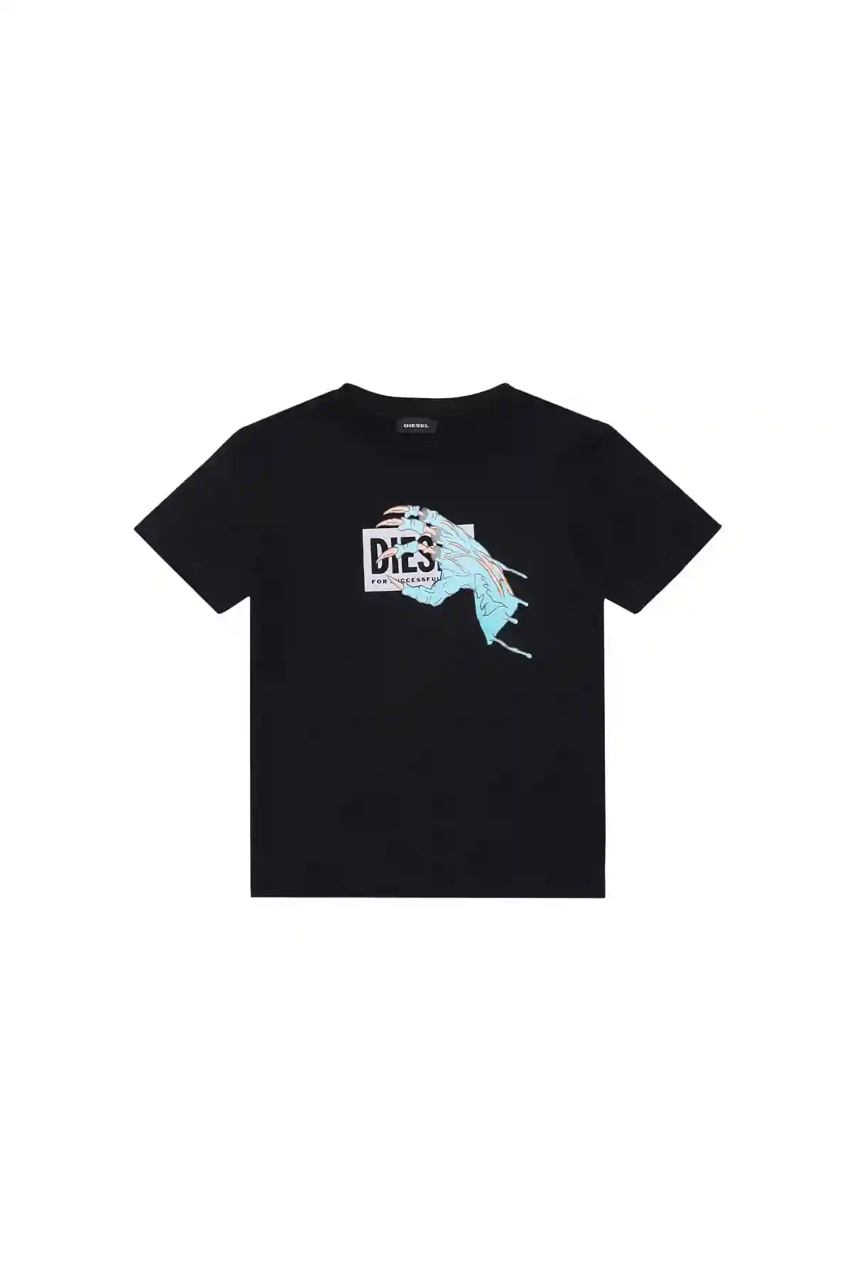 Black Logo T-shirt with monster claw print