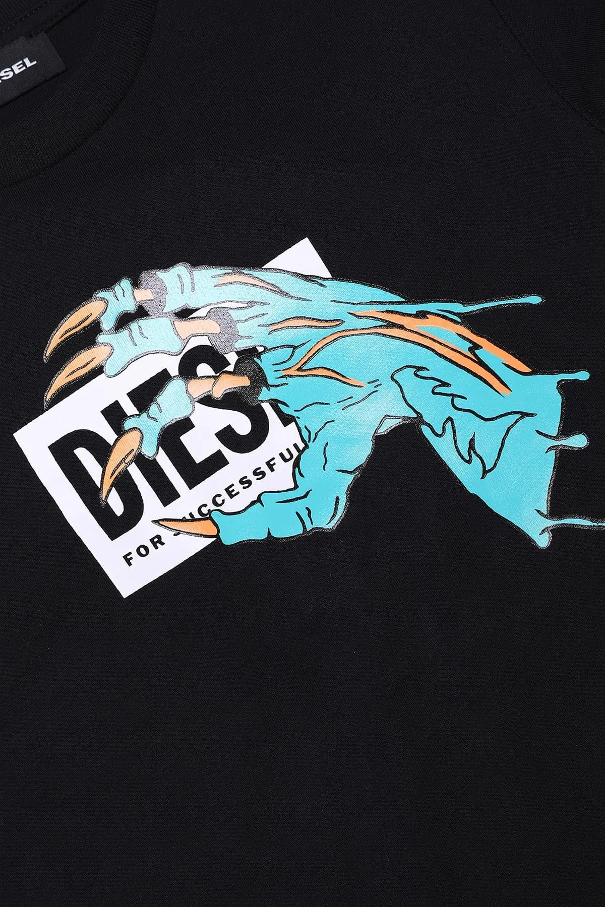 Black Logo T-shirt with monster claw print