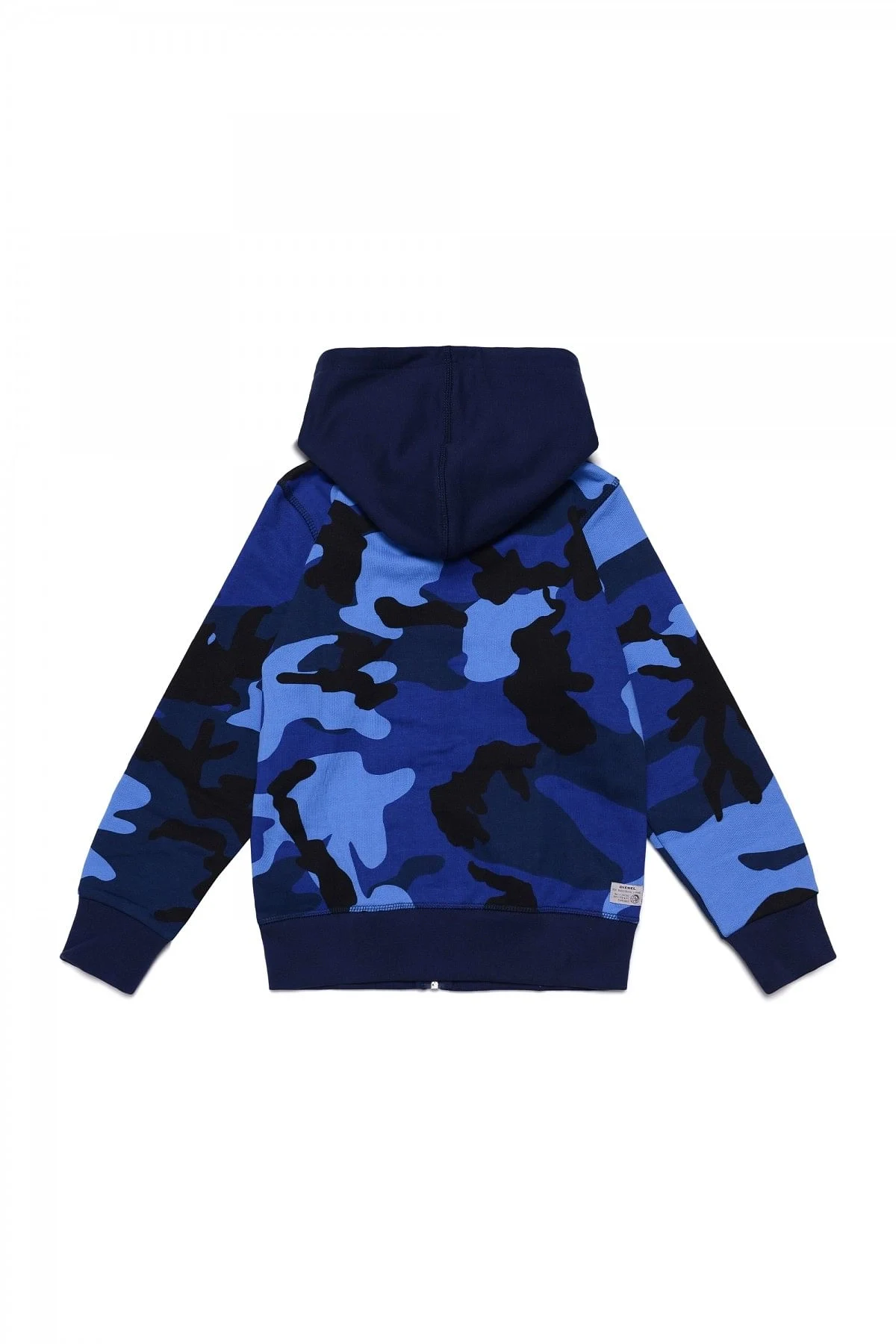 Blue Sweatshirt with camo print