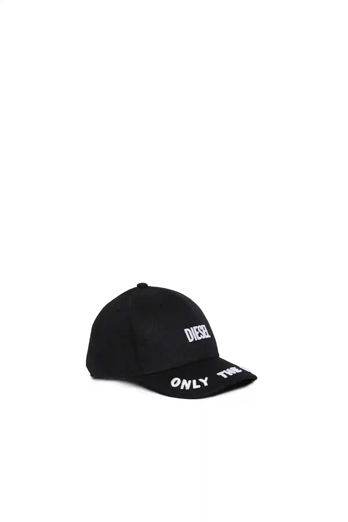 Black Cotton twill cap with 3D embroidery