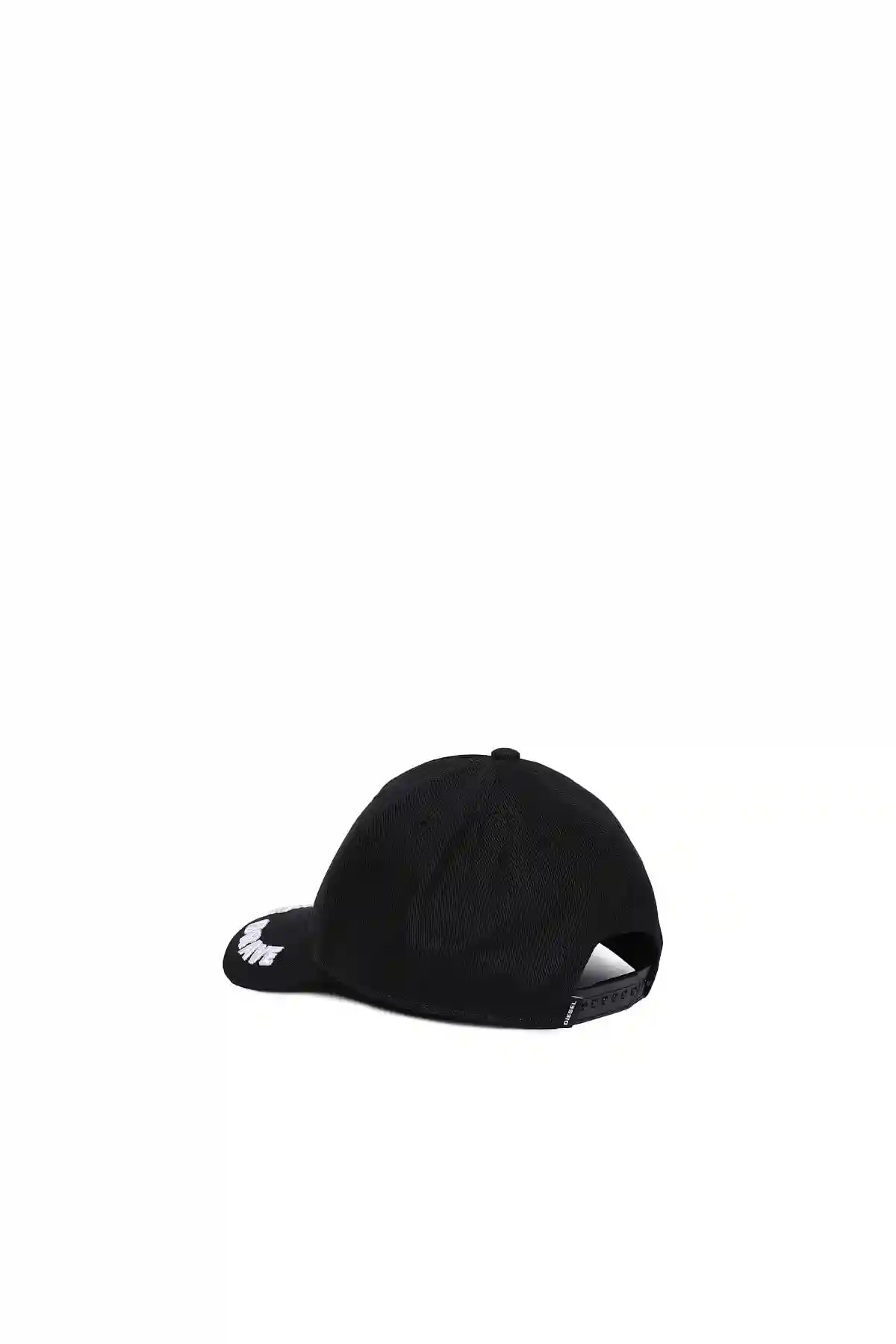 Black Cotton twill cap with 3D embroidery
