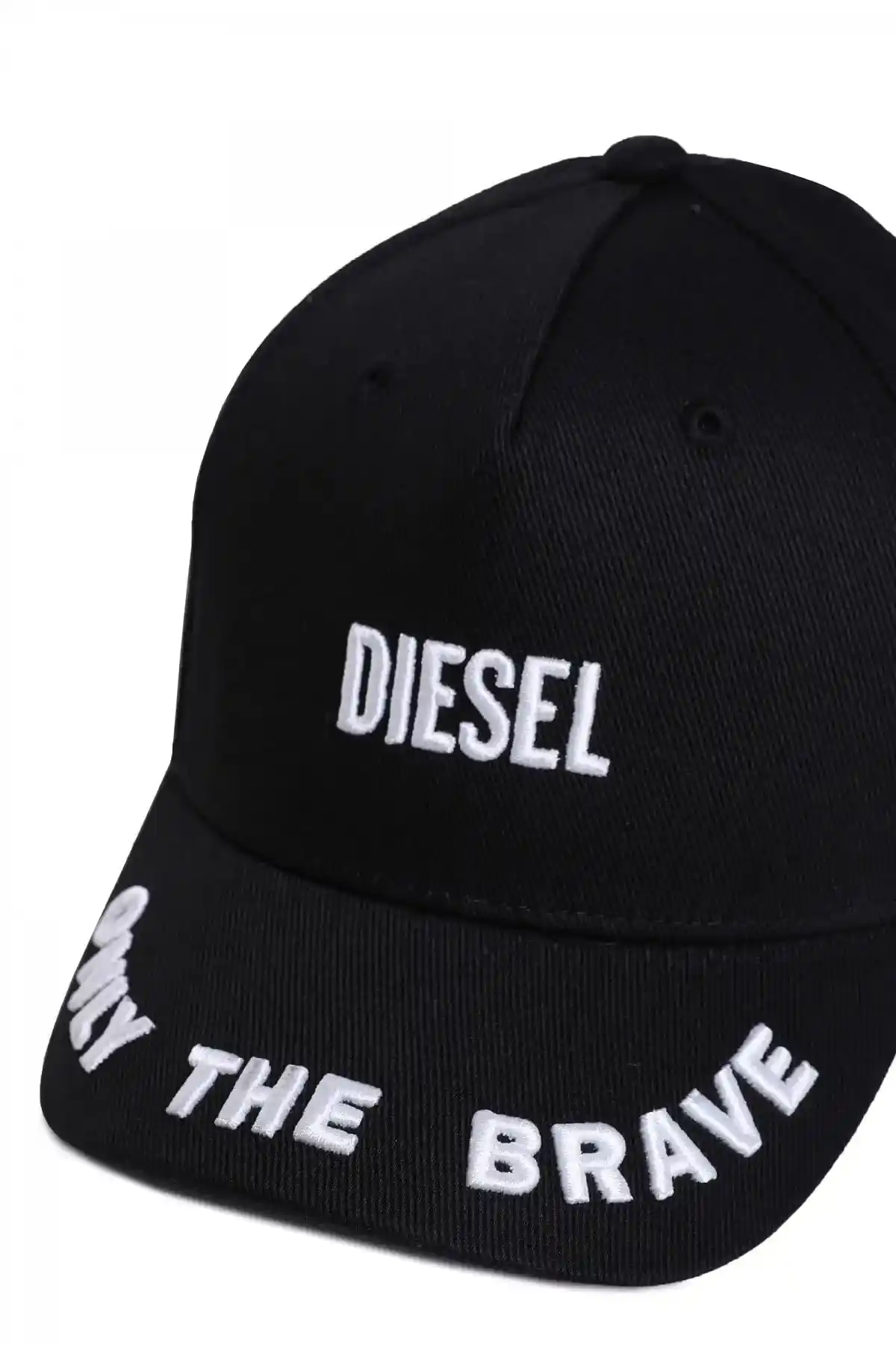 Black Cotton twill cap with 3D embroidery
