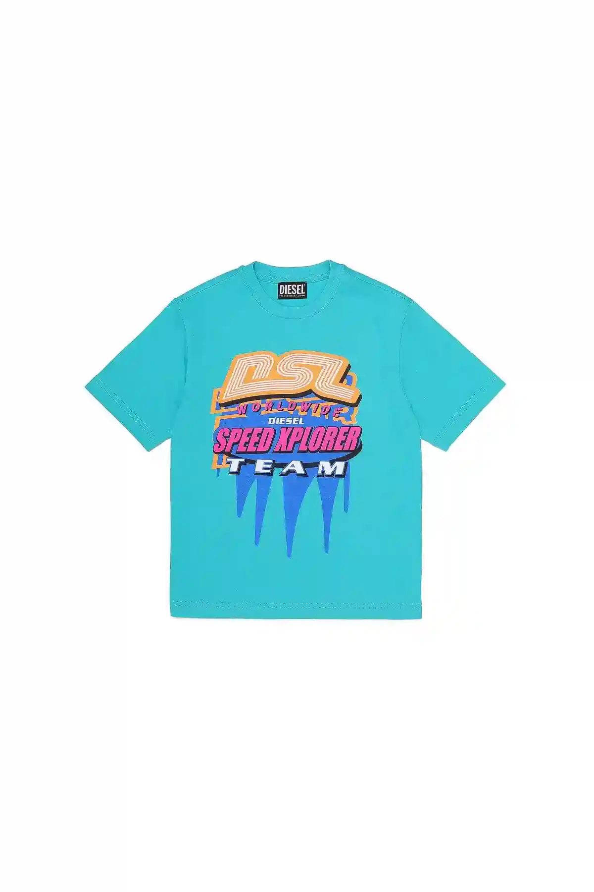 Green Graphic T-shirt in slub cotton