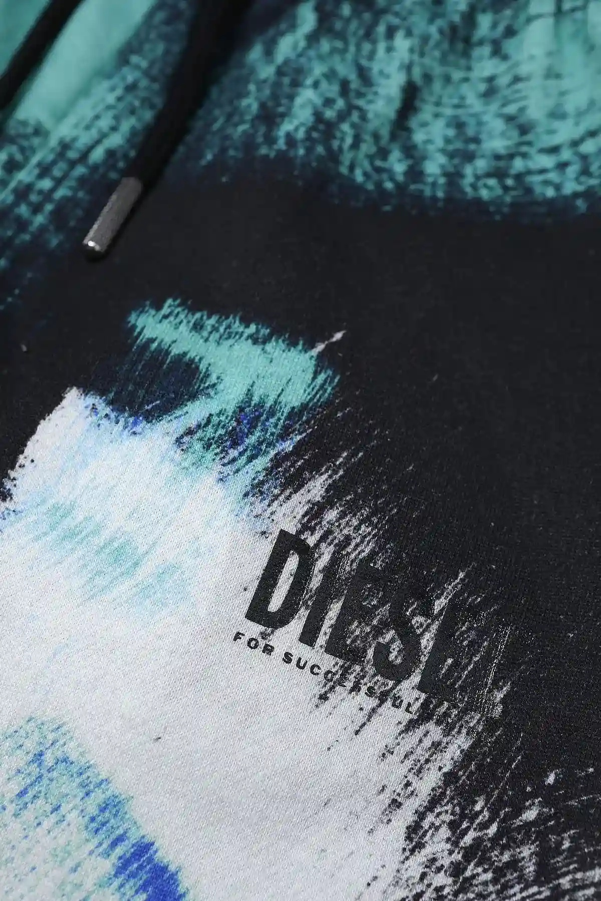 Black and Blue Brushstroke sweatpants with logo