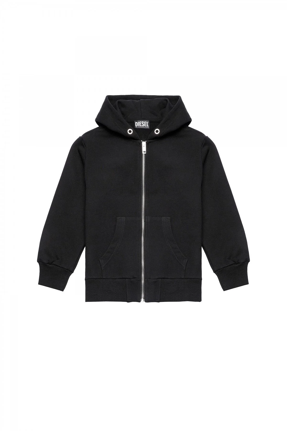 Black Zip-up hoodie with logo prints