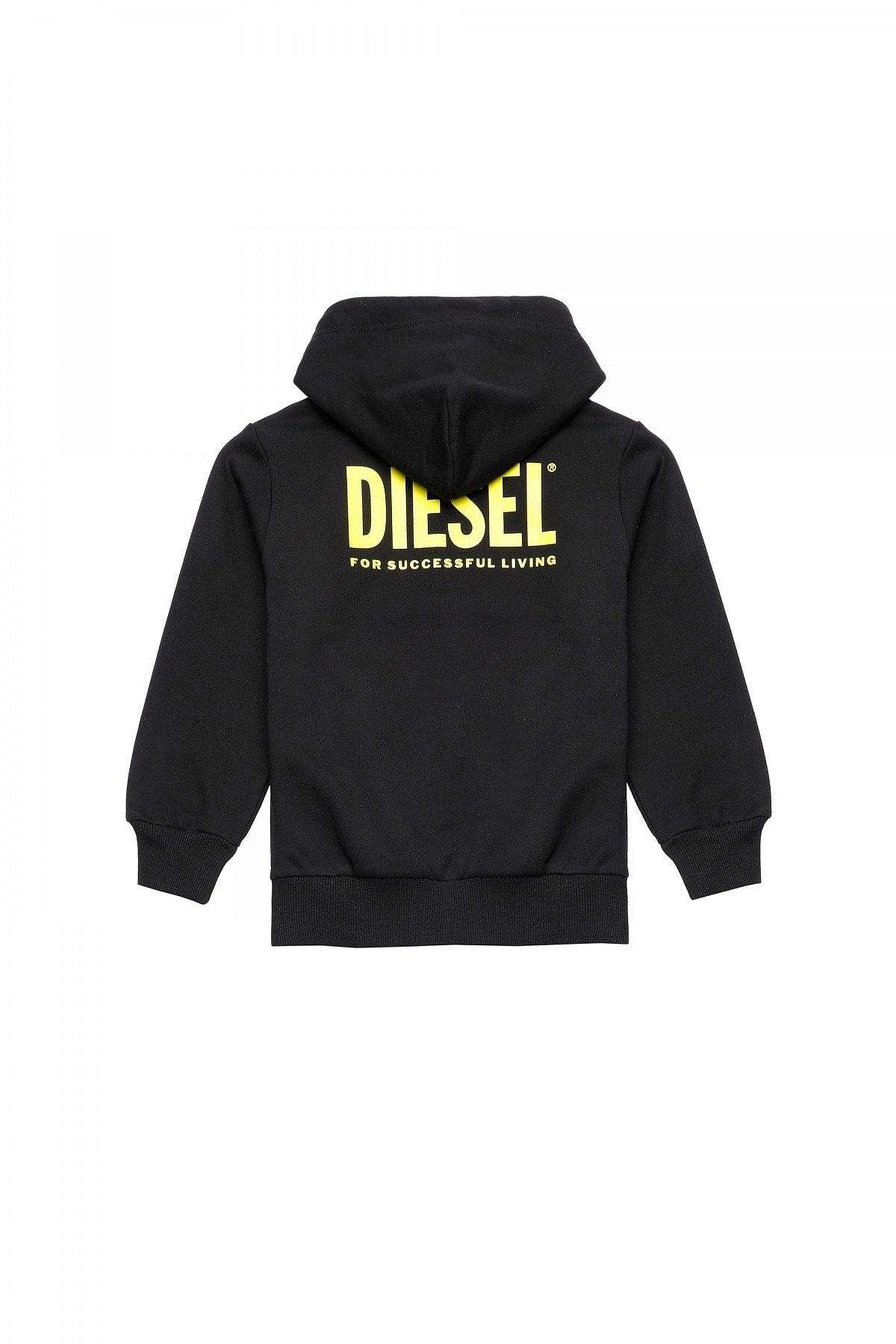 Black Zip-up hoodie with logo prints