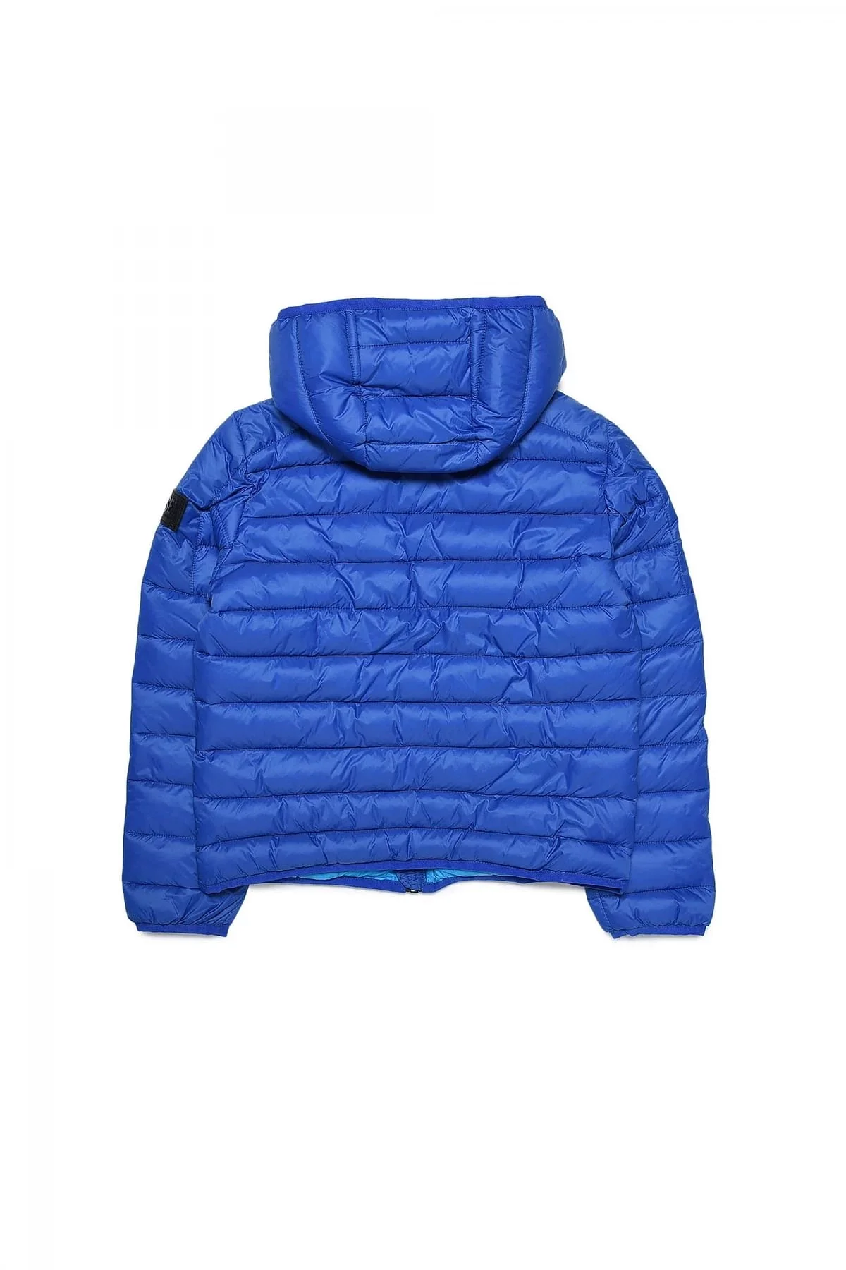 Blue Puffer jacket with narrow quilting