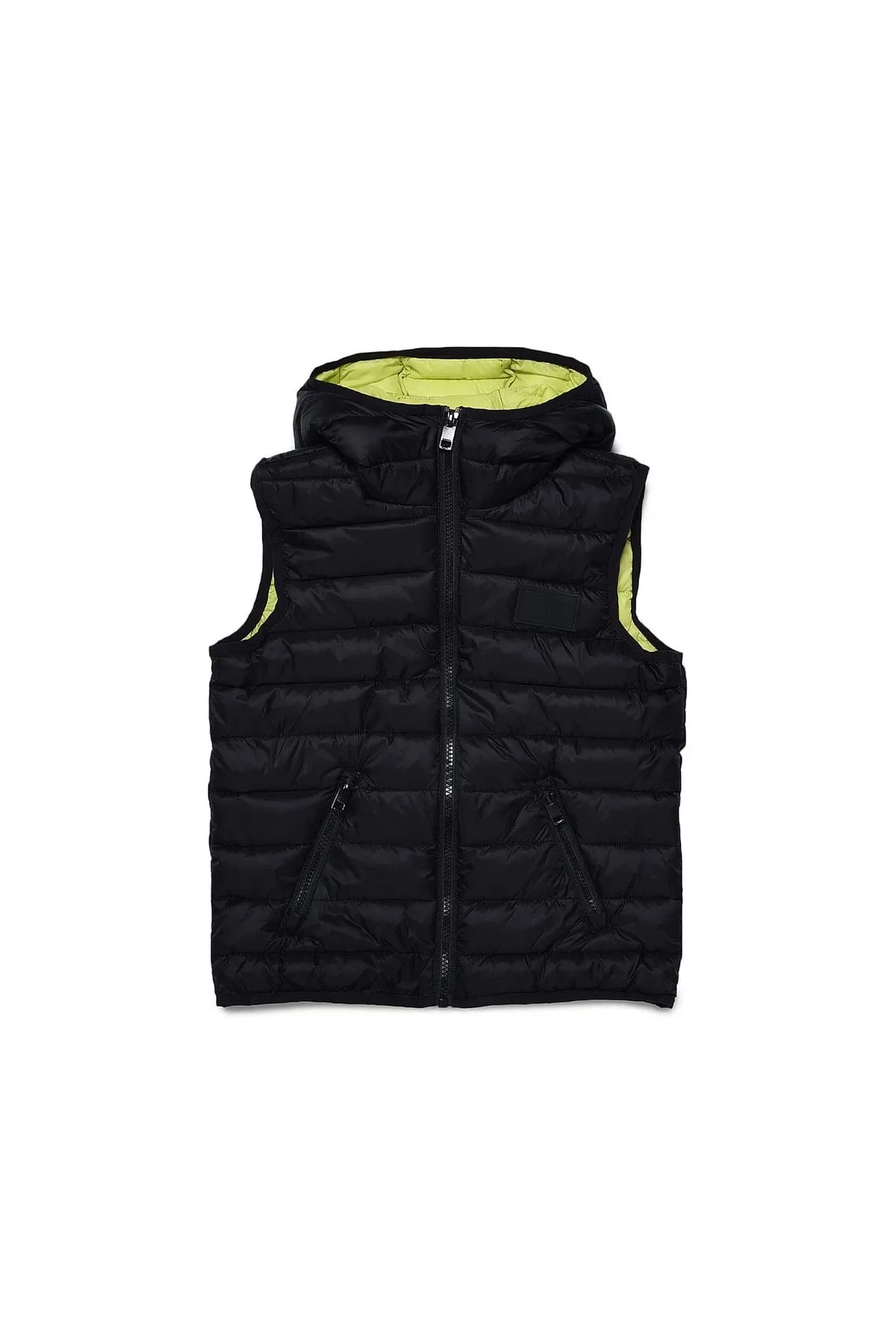 Black Vest in quilted nylon