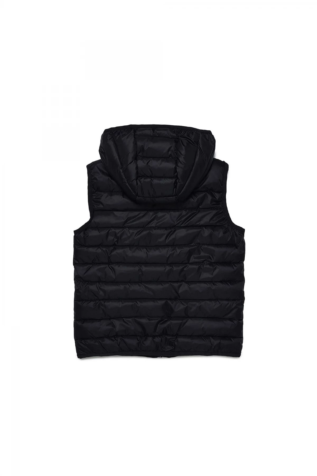 Black Vest in quilted nylon