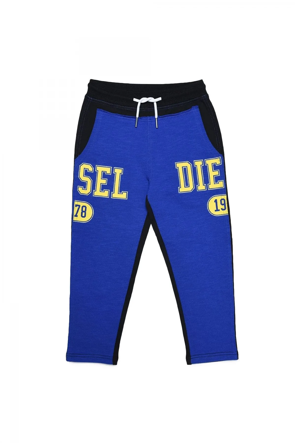 Blue Track pants with contrast front