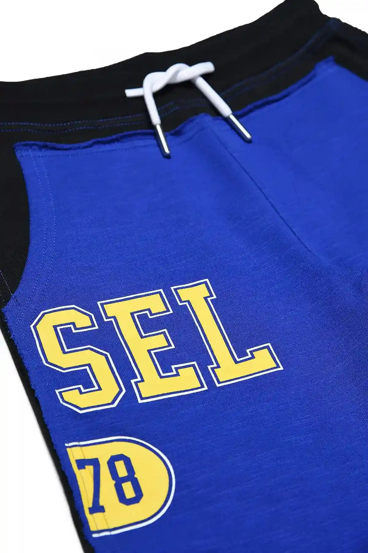 Blue Track pants with contrast front