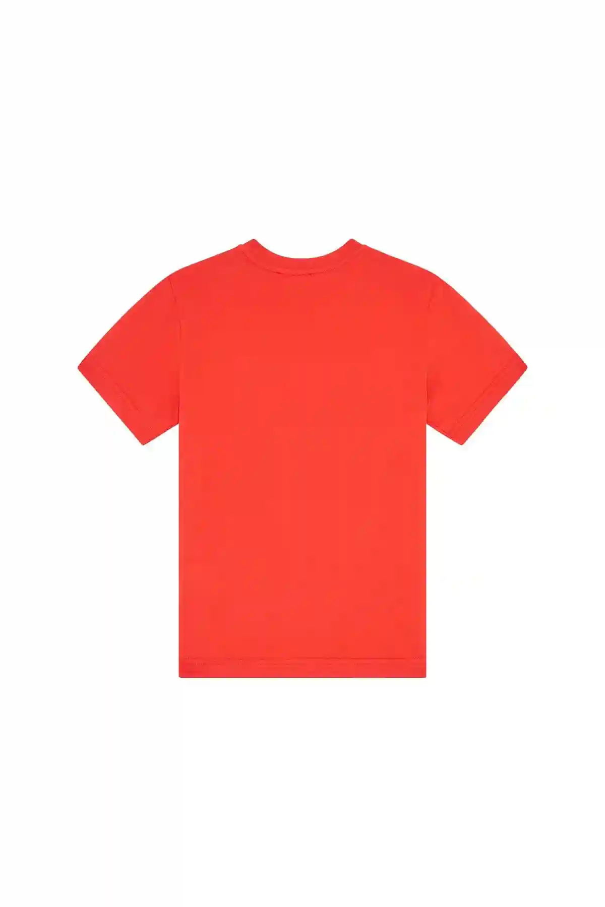 Red T-shirt with college logo print