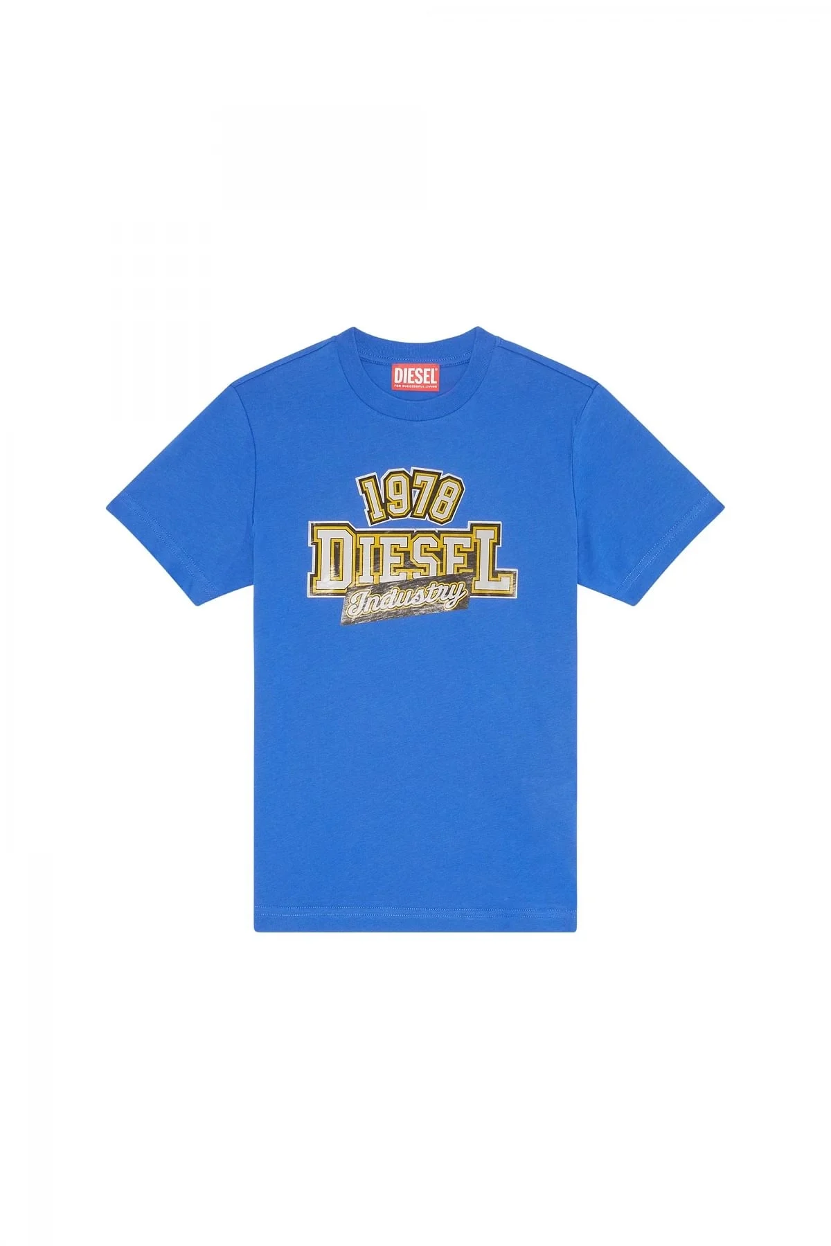 Blue T-shirt with college logo print