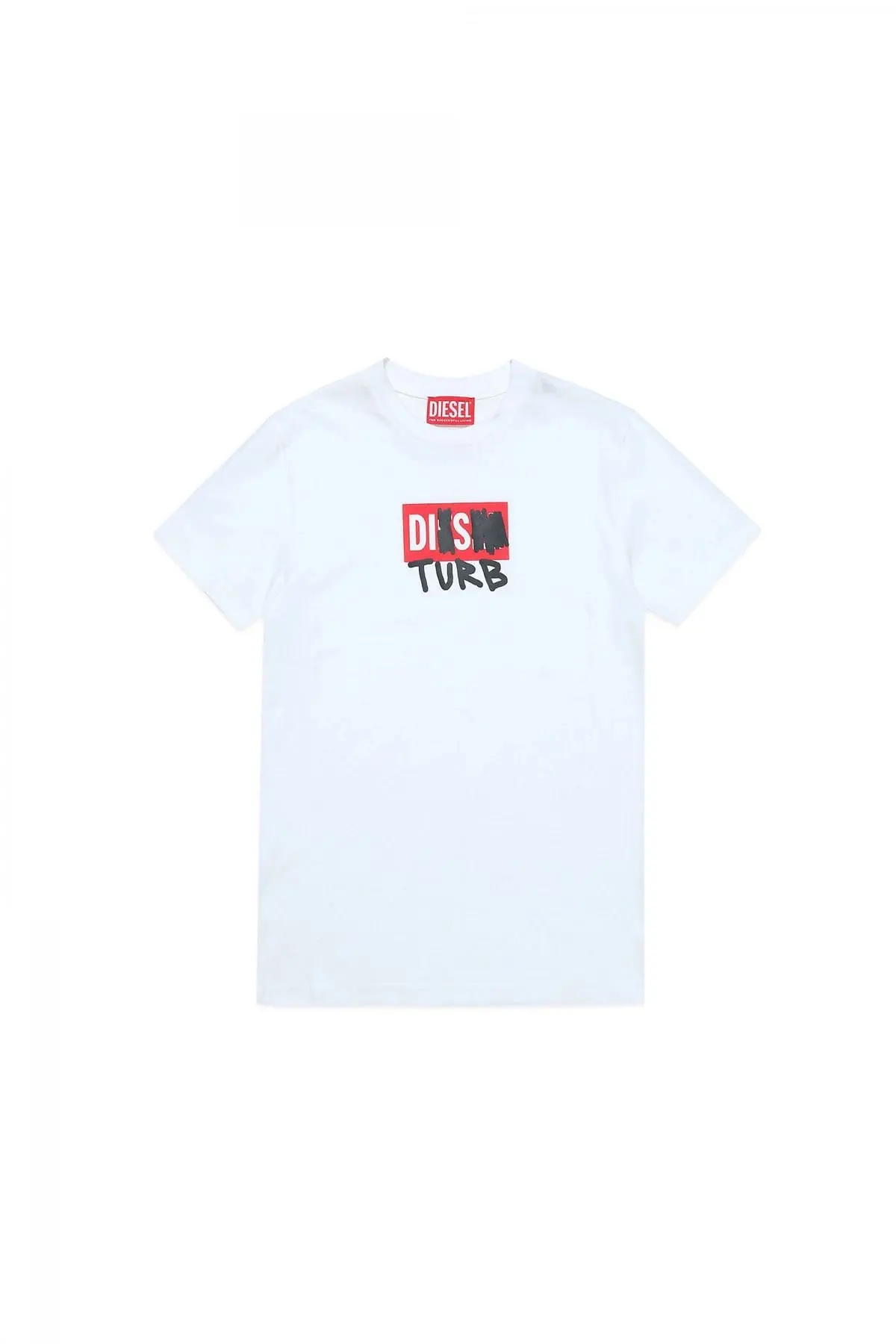 White T-shirt with Disturb logo print