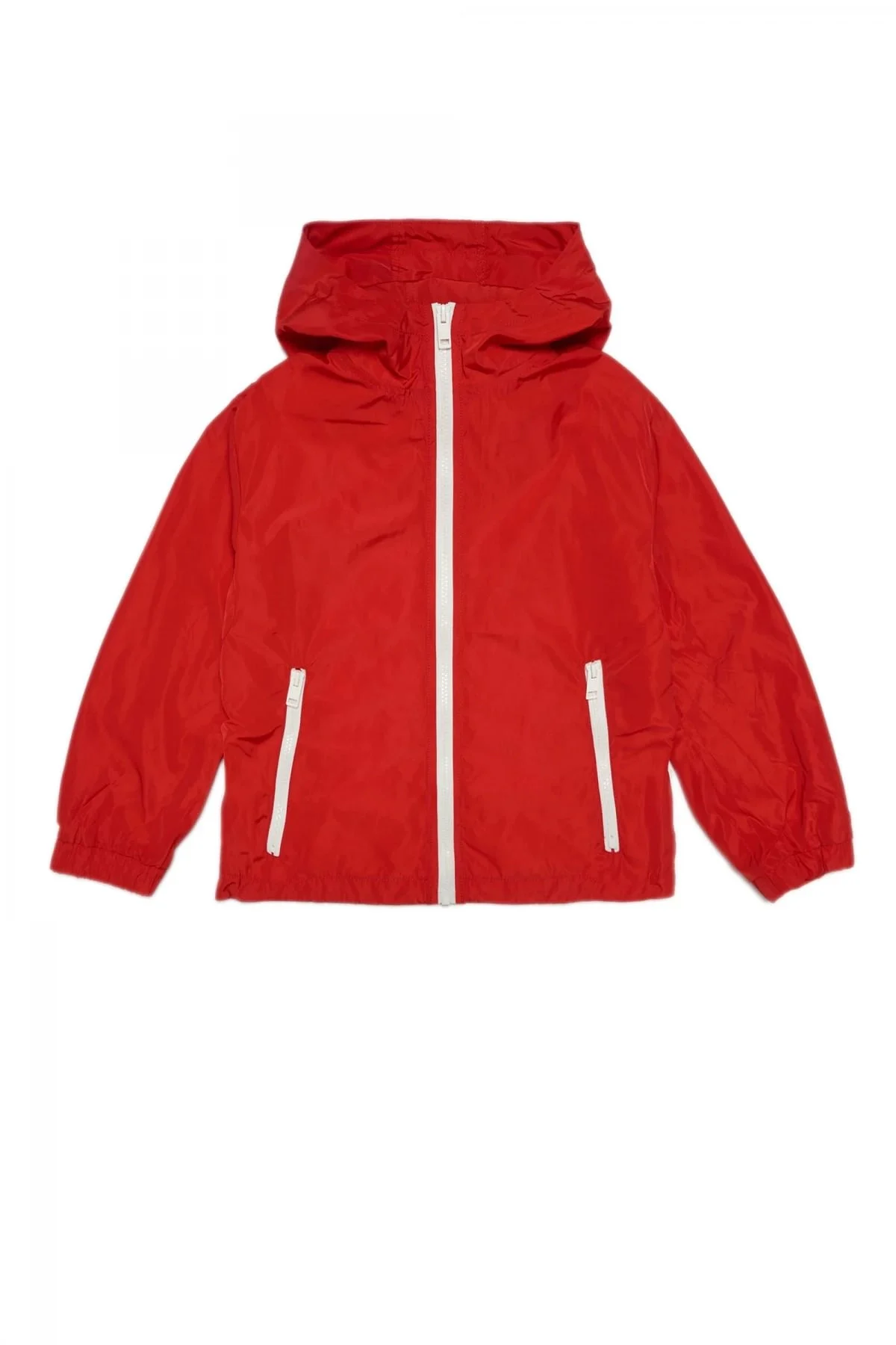 Red Windbreaker with mega logo Jacket