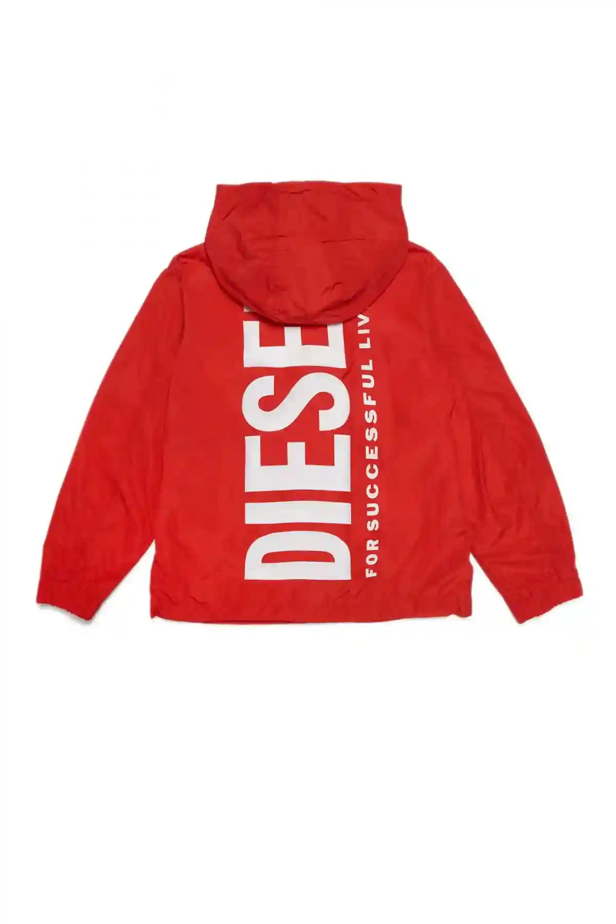 Red Windbreaker with mega logo Jacket