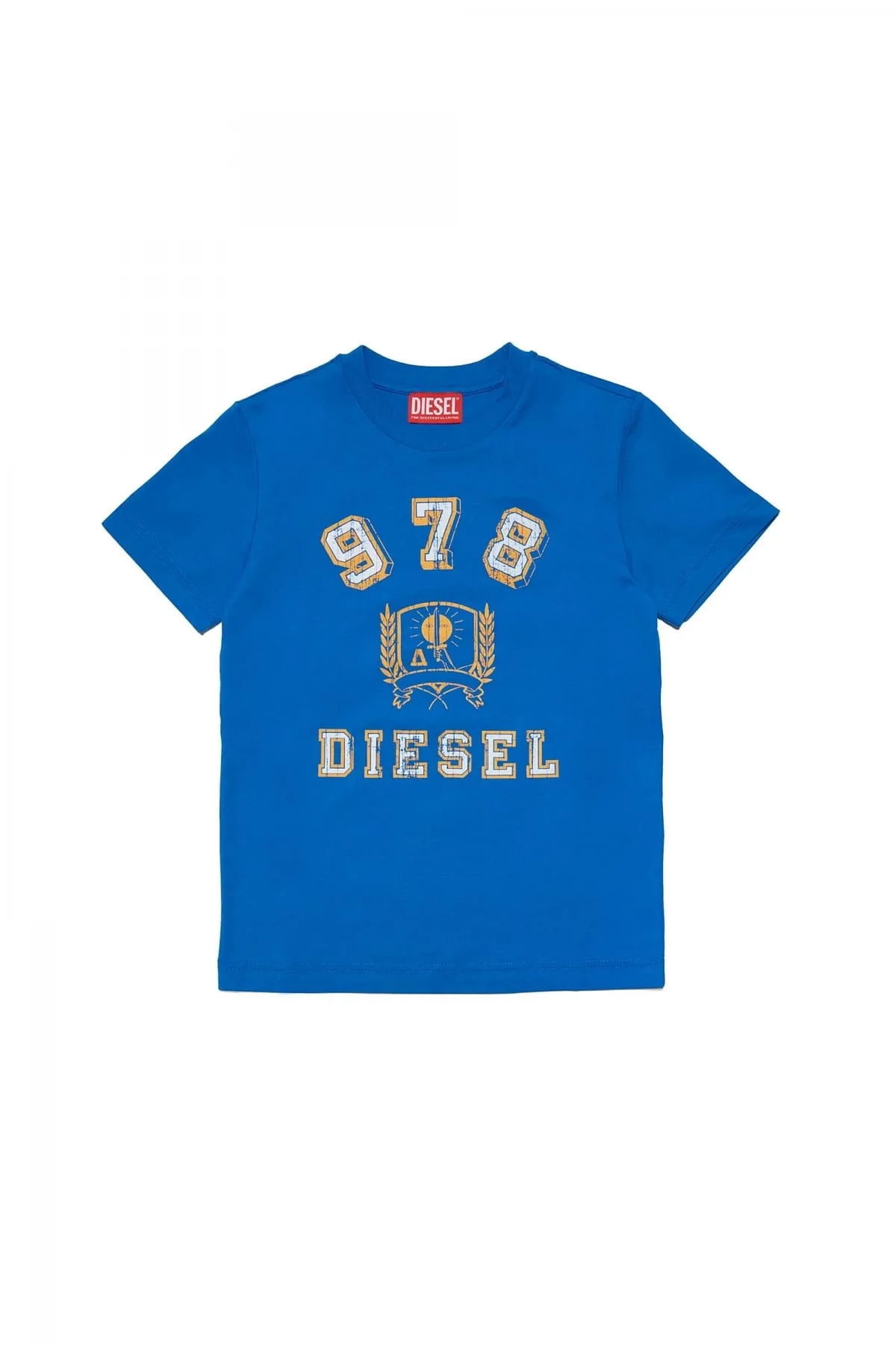 Blue T-shirt with 978 Diesel crest logo