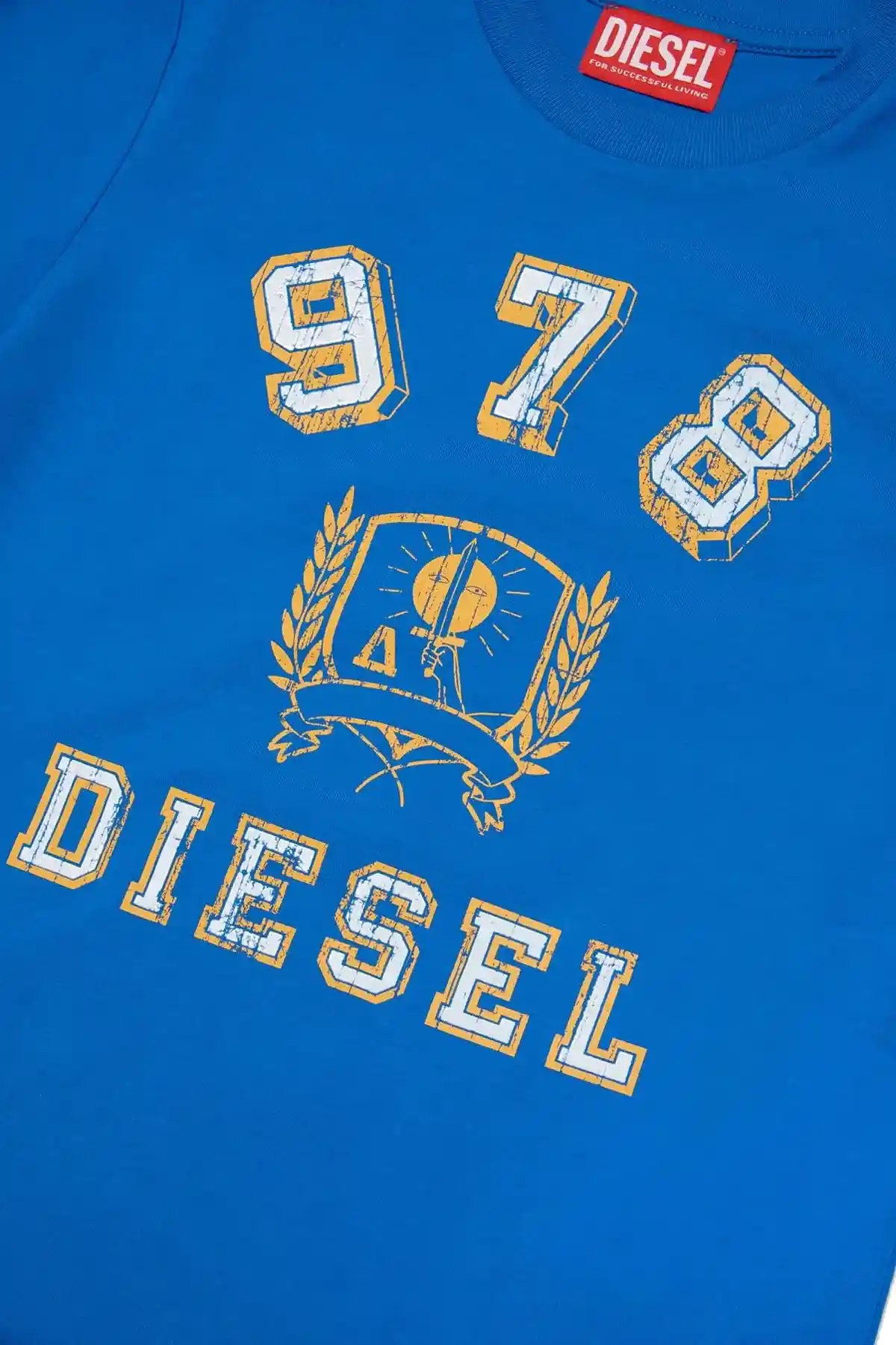 Blue T-shirt with 978 Diesel crest logo