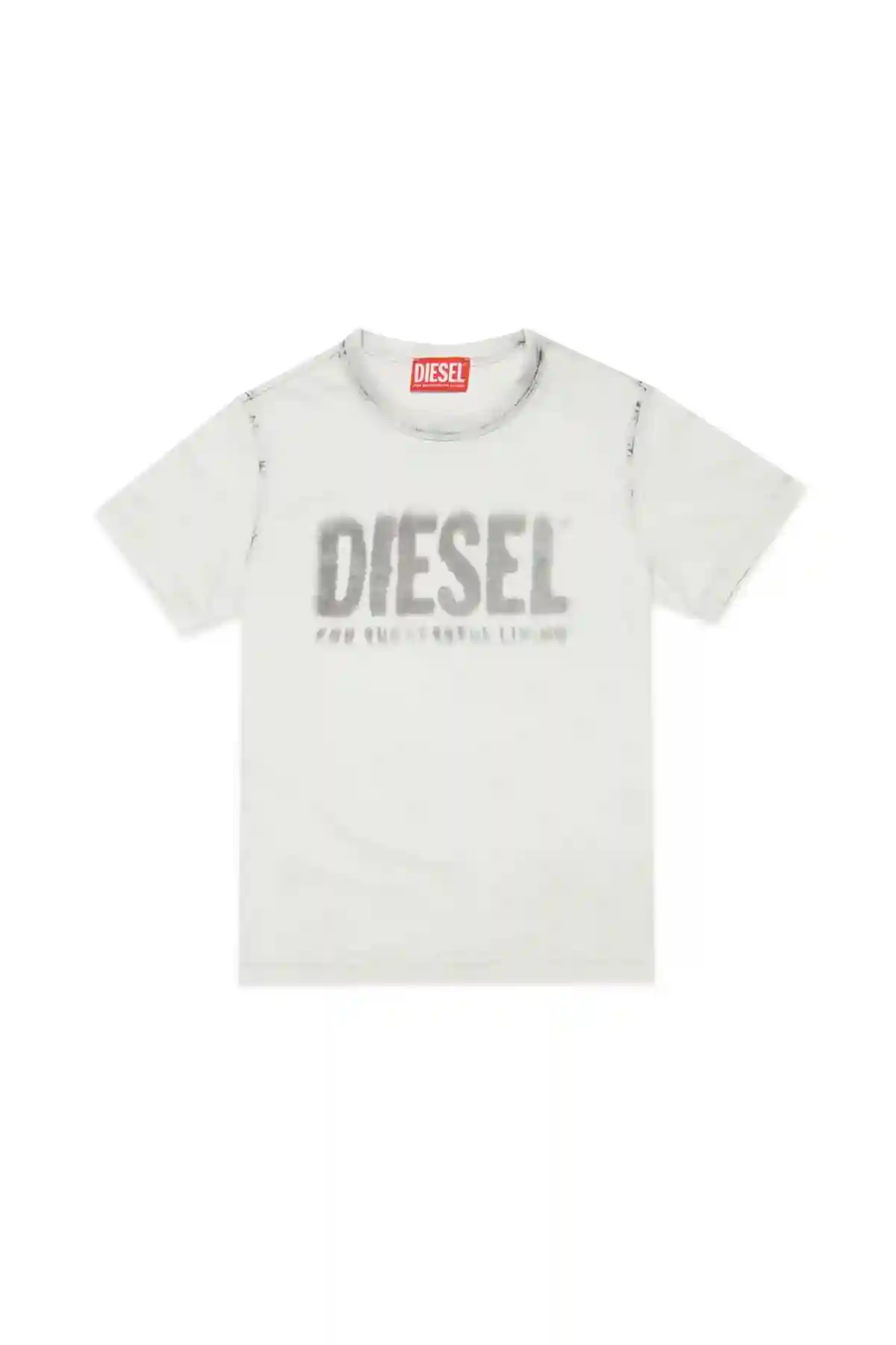 White and Grey Logo T-shirt with faded effect